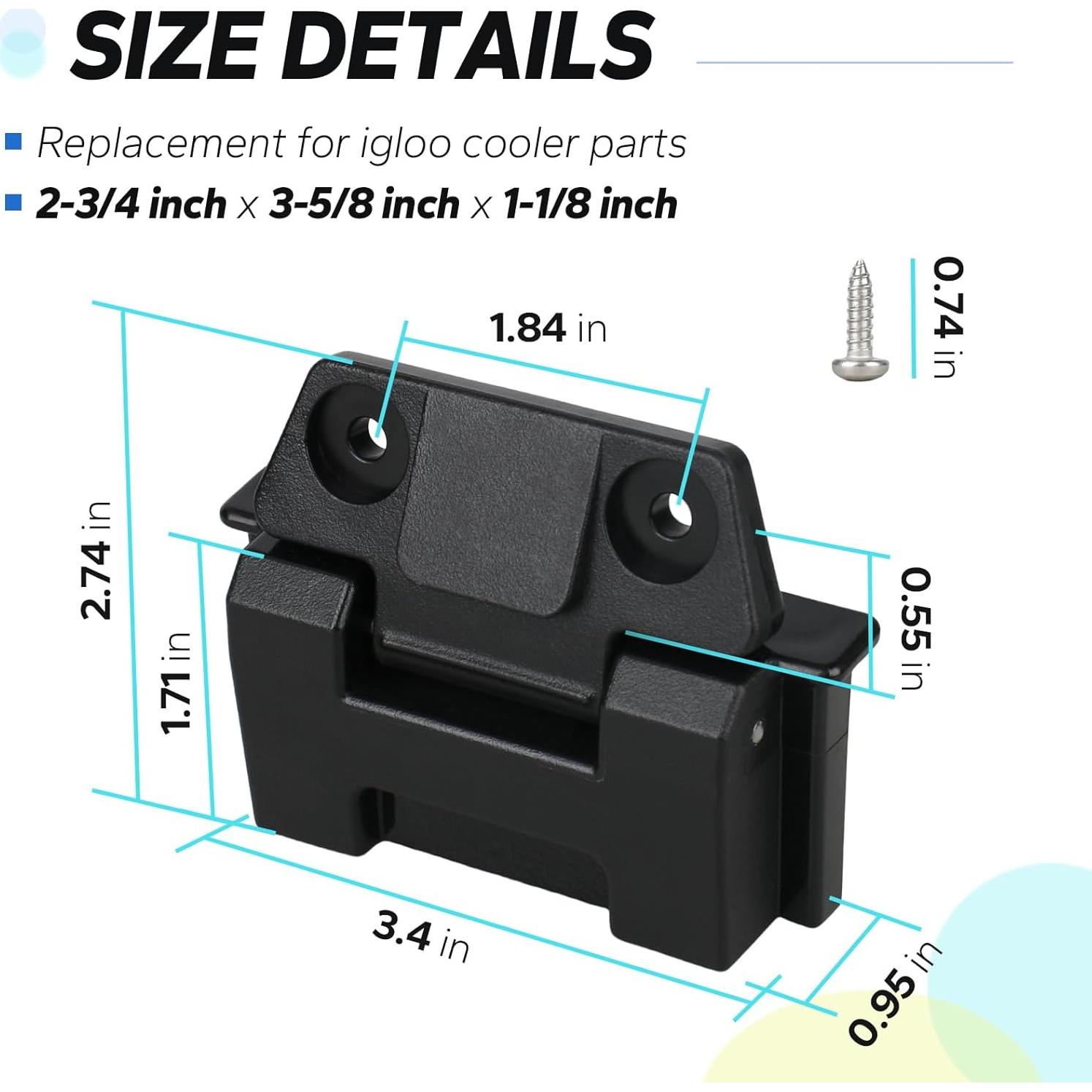 Bisagras de Cooler Ophjerg para Igloo 25, 52, 72 Qt - Juego de 2