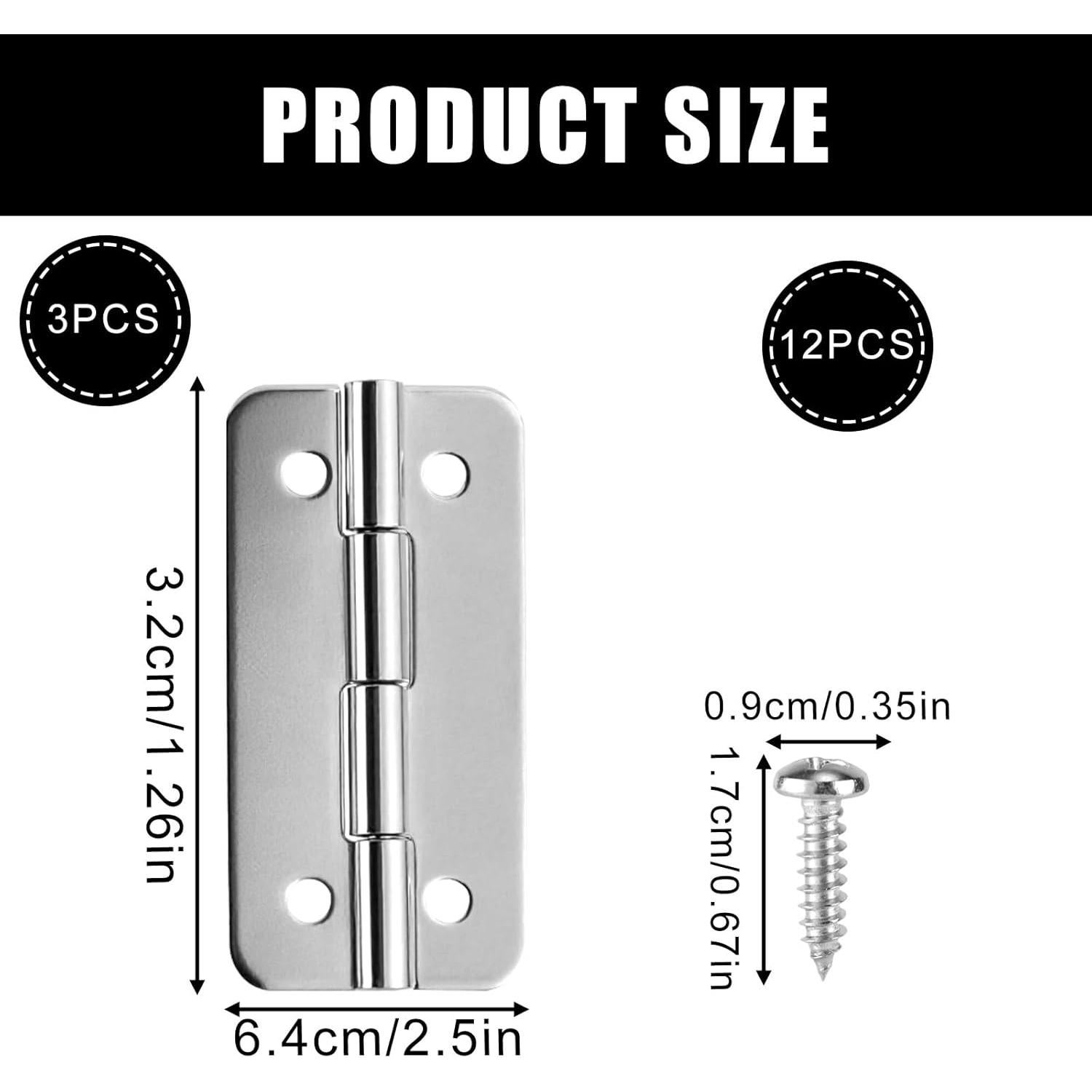 BOXOB 3 Piezas Bisagras Acero Inoxidable para Enfriadores Igloo