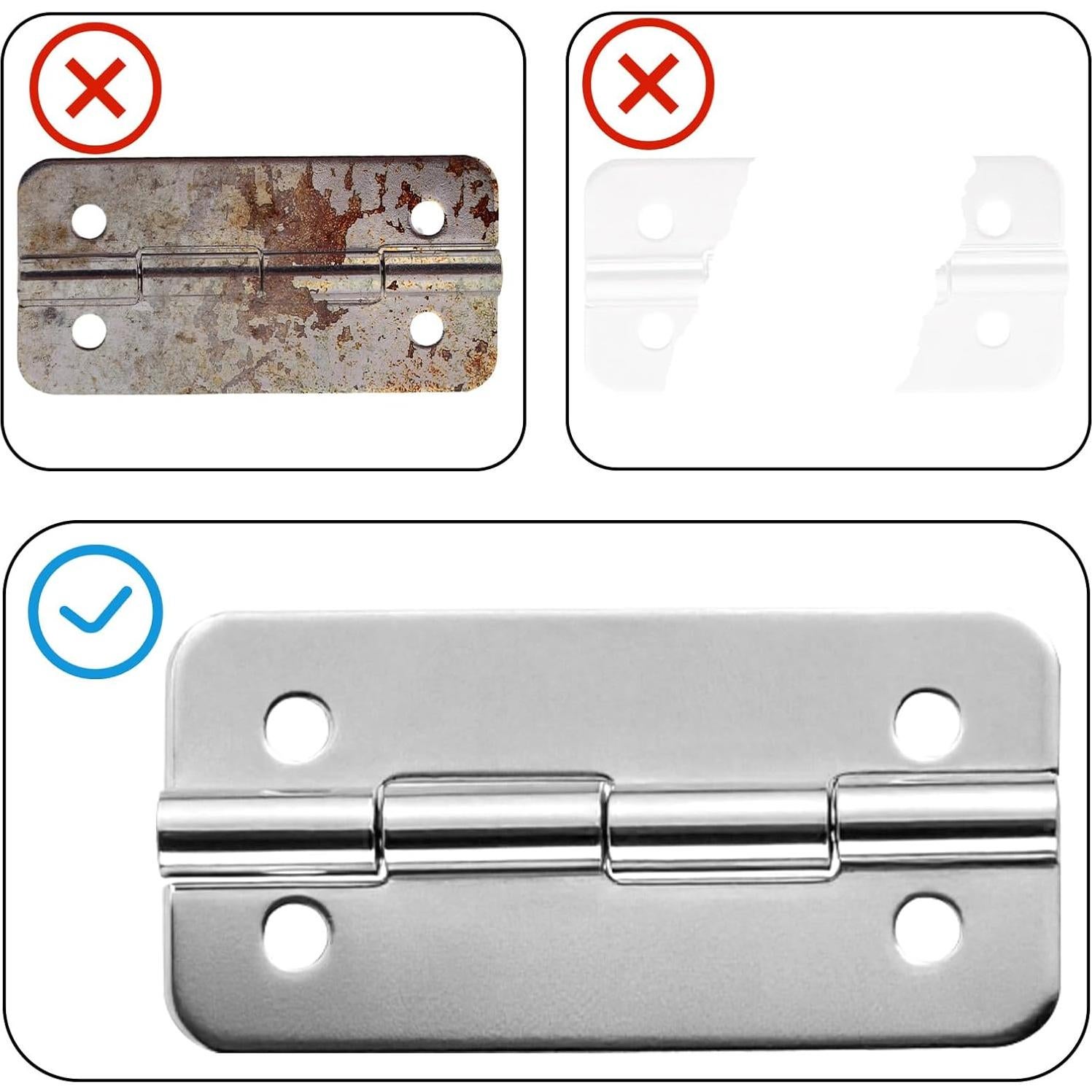 BOXOB 3 Piezas Bisagras Acero Inoxidable para Enfriadores Igloo