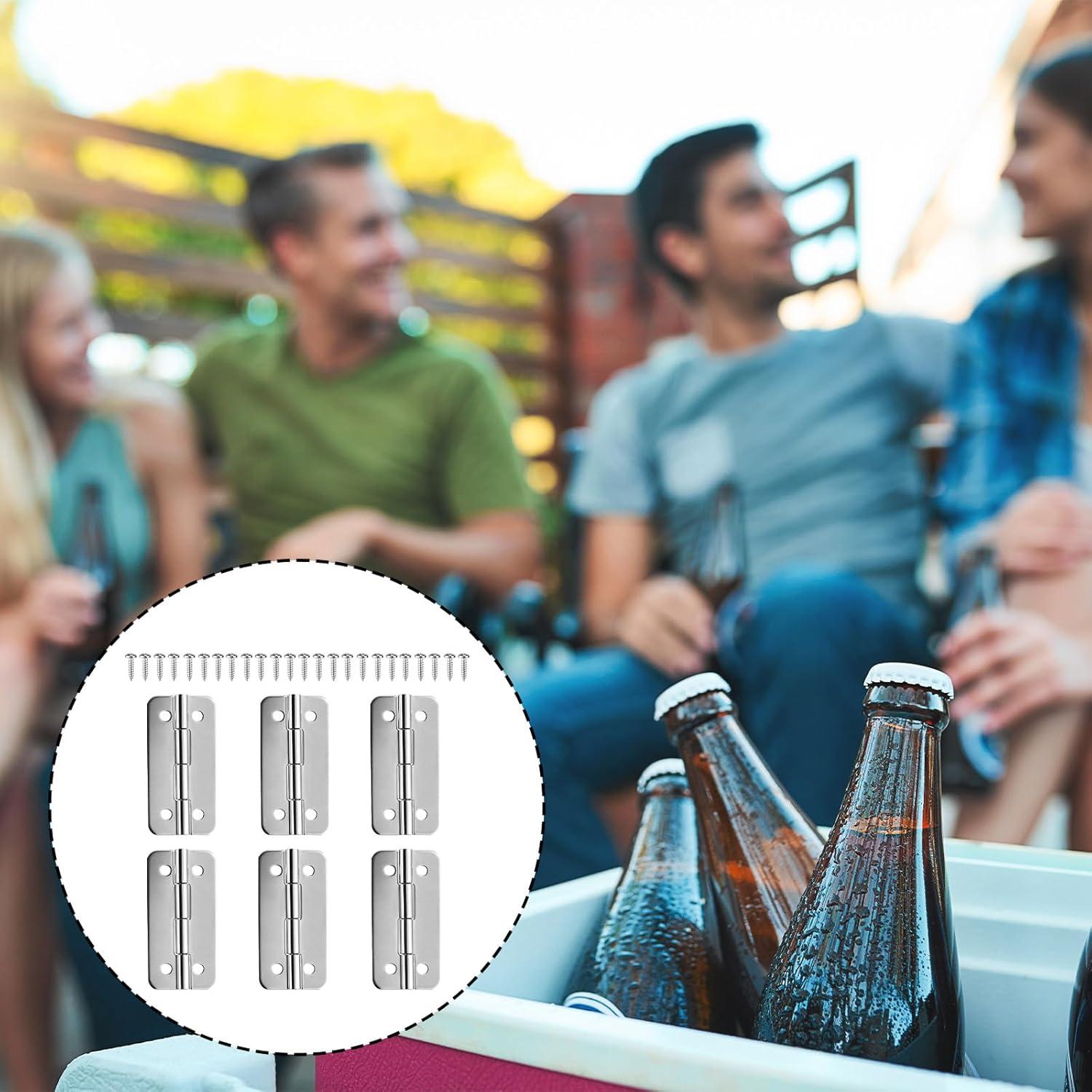 BOXOB 3 Piezas Bisagras Acero Inoxidable para Enfriadores Igloo