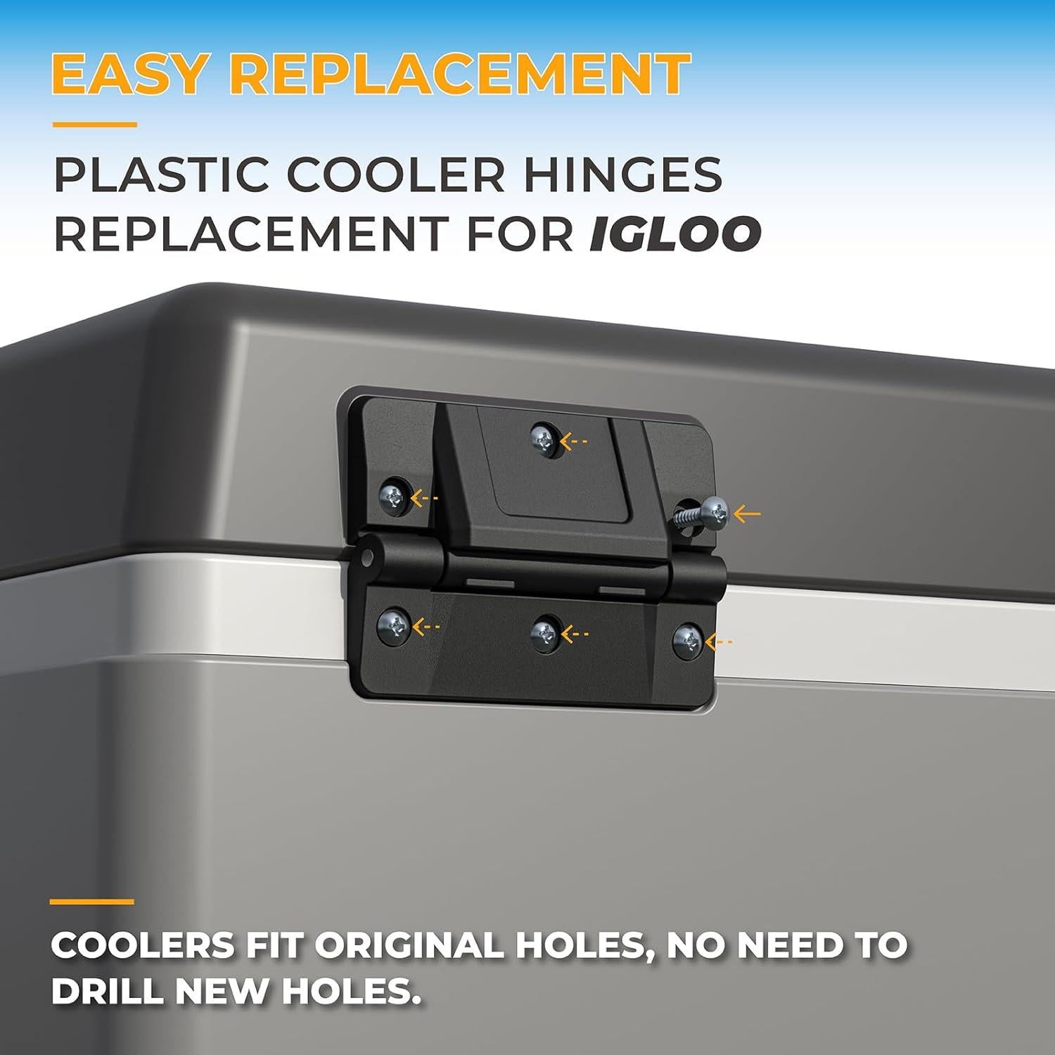 Bisagras Mecánicas Sobredimensionadas Pokin para Cooler Igloo 150-165 QT