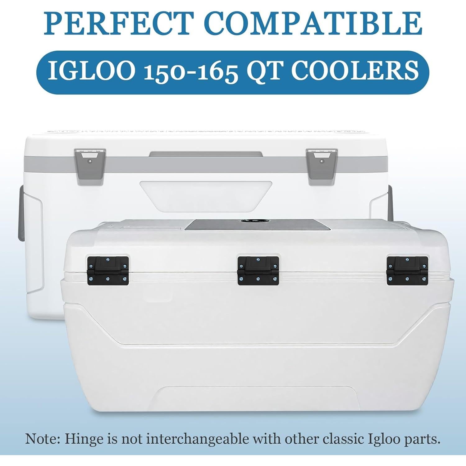 Bisagra mecánica sobredimensionada negra Igloo 150-165 QT