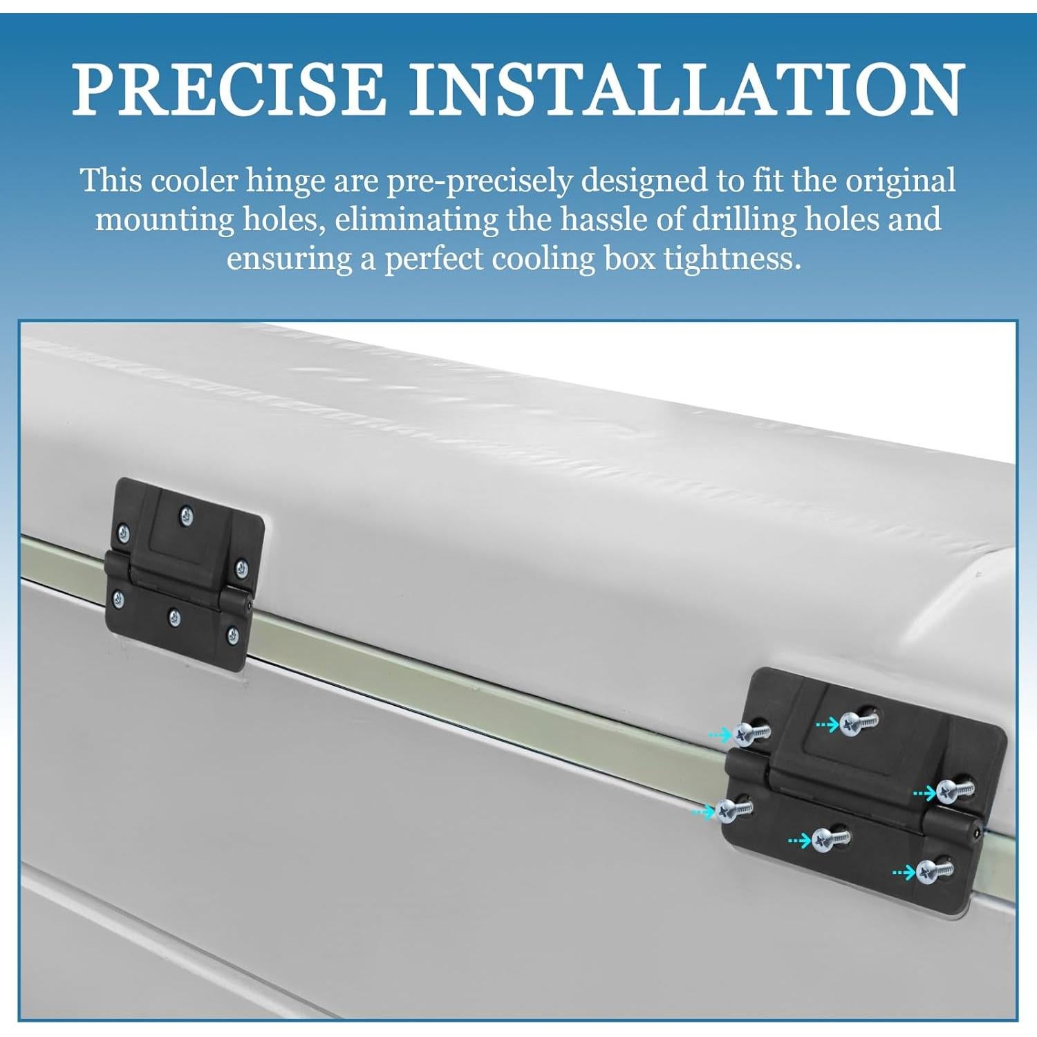 Bisagra mecánica sobredimensionada negra Igloo 150-165 QT