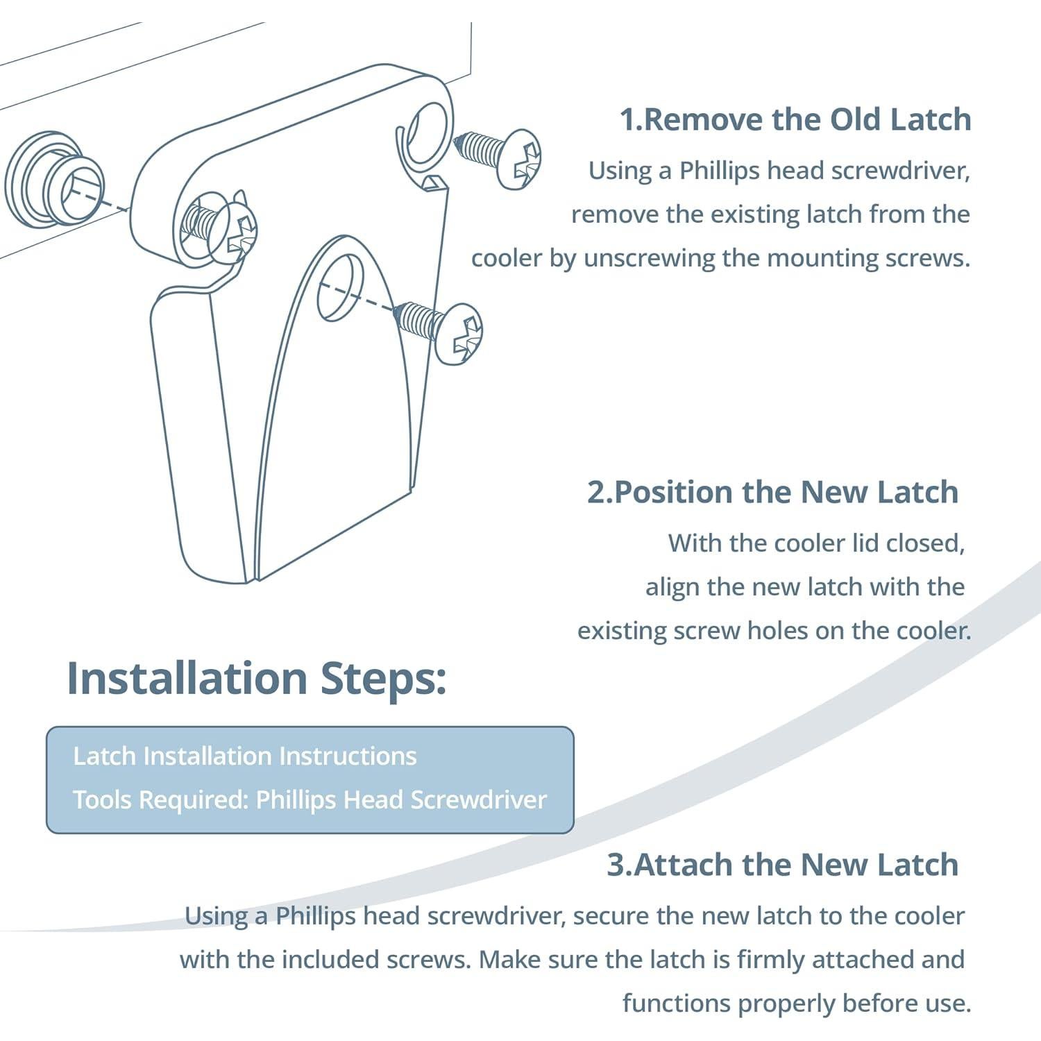 Pernos y Cierres de Repuesto HQAPR para Enfriadores Igloo 50-165 Qt