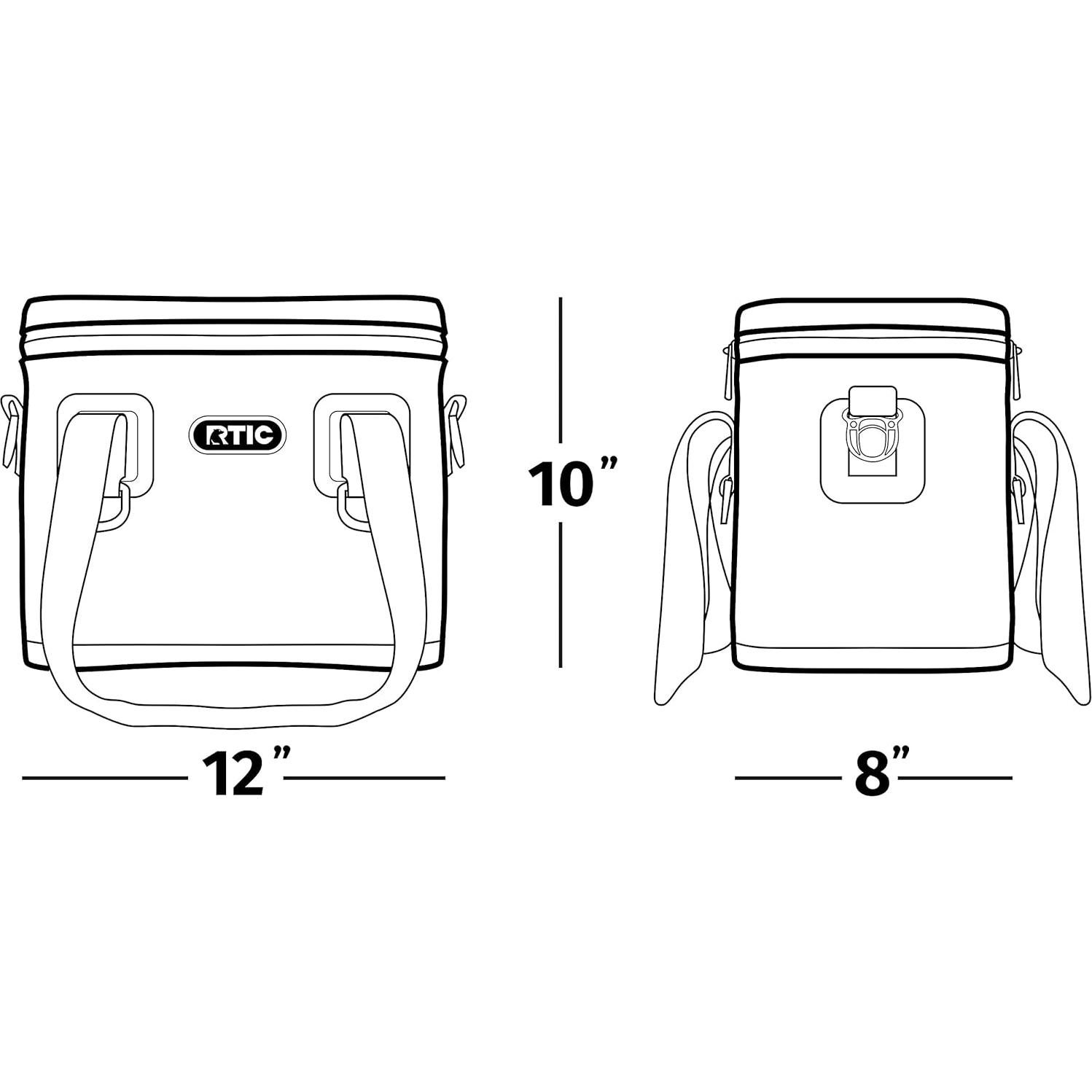Cooler Aislado RTIC 8 Latitas 2.72kg Verde Mar Portátil