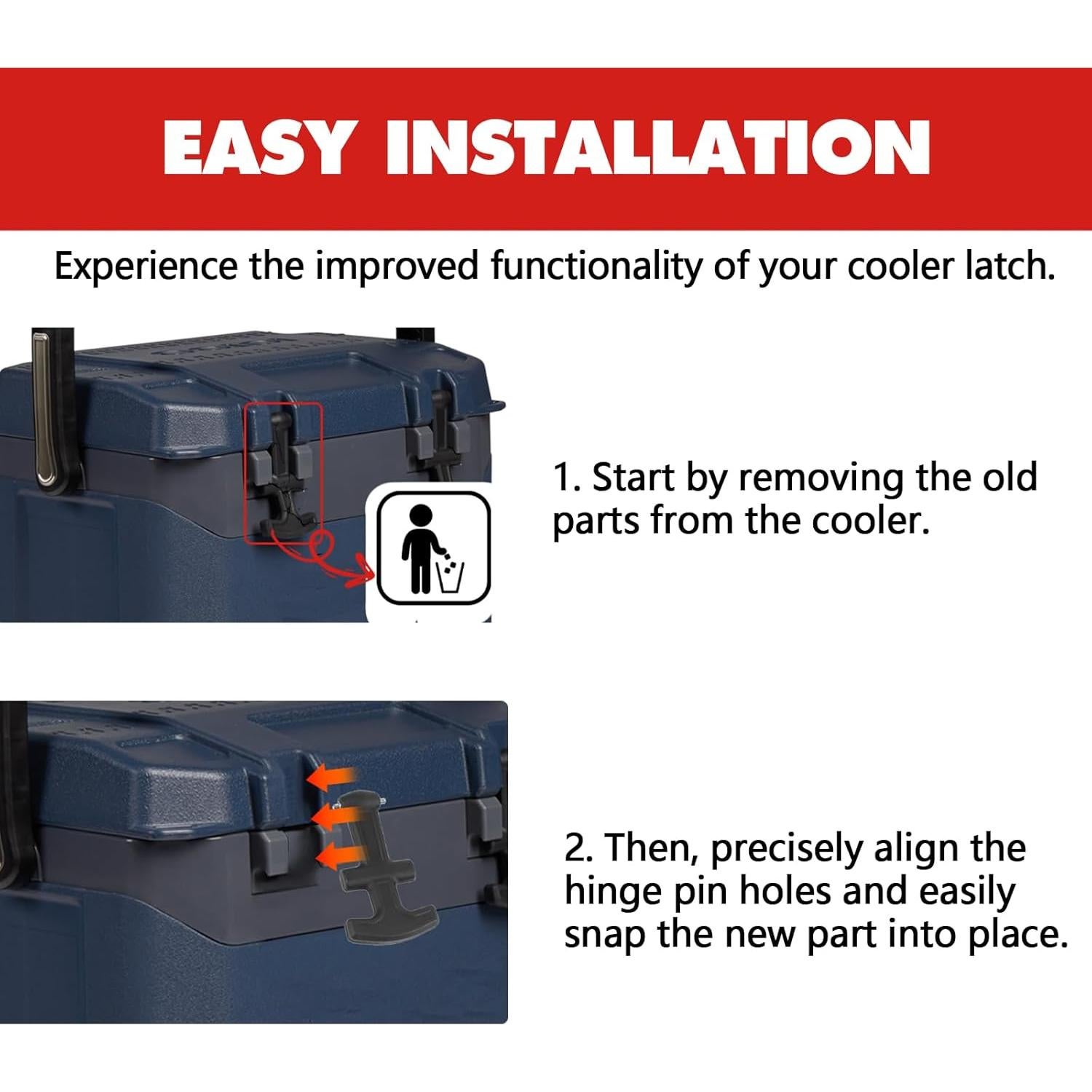 Kit de Pestillos de Mango en T Calvana para Neveras Yeti y RTIC