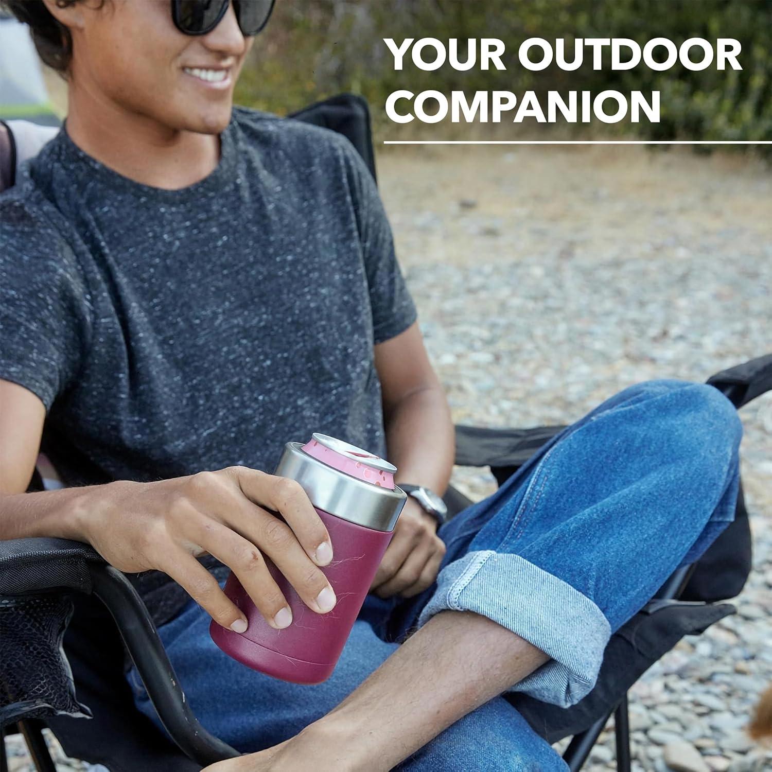 Enfriador de Latas RTIC 12oz Acero Inoxidable Blanco Doble Pared