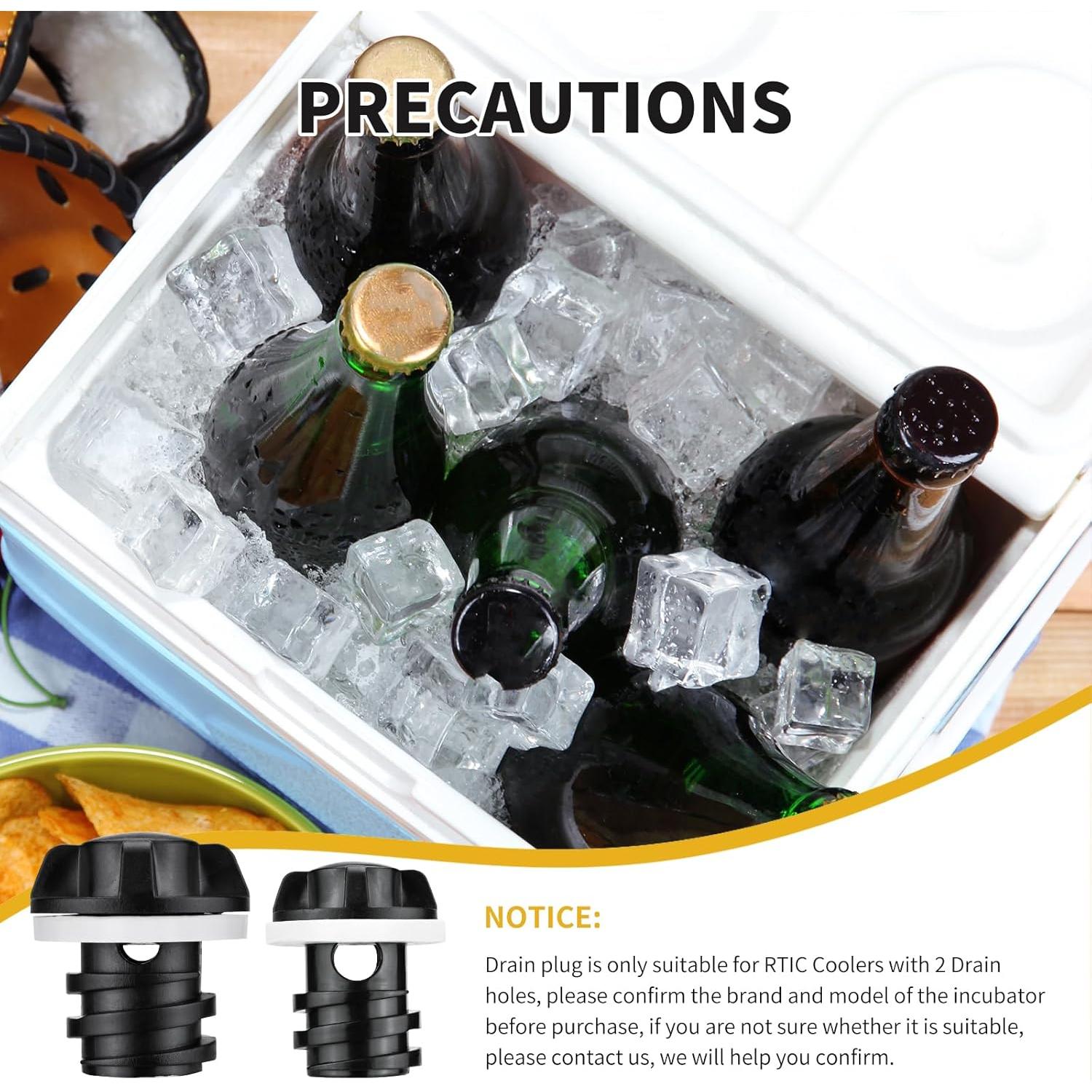 Paquete de 4 Tapones de Drenaje para Cooler YETI RTIC