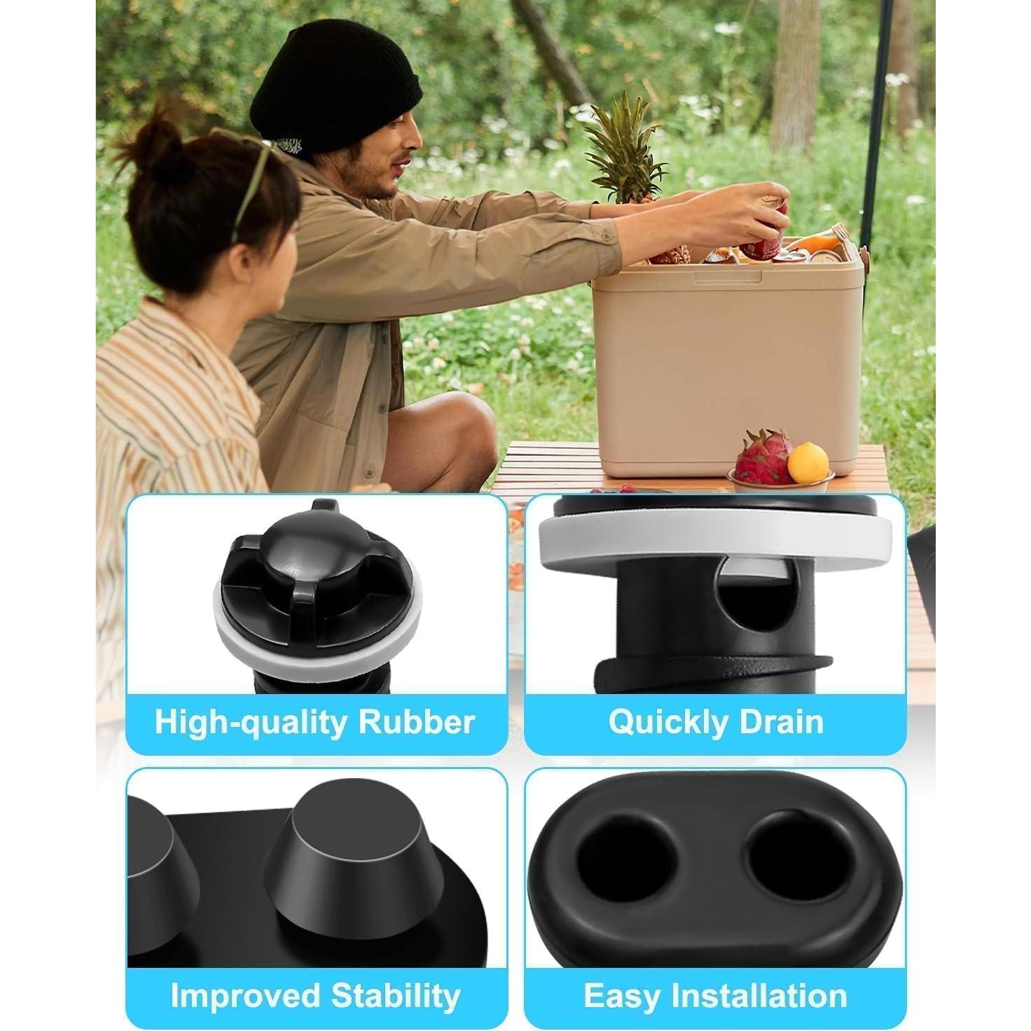 2 Tapones de Drenaje y 4 Pies para Cooler MQLPXI Compatibles