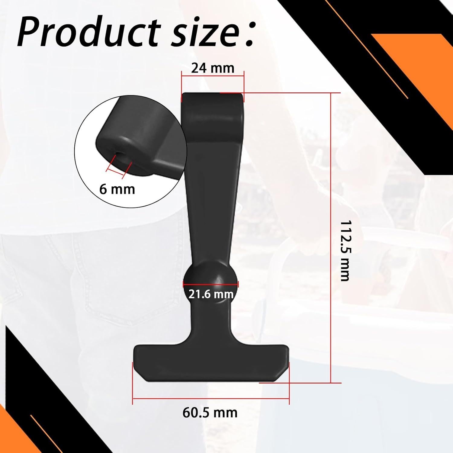 4 Pestillos de Refrigerador Ciuouient Alta Resistencia Negro