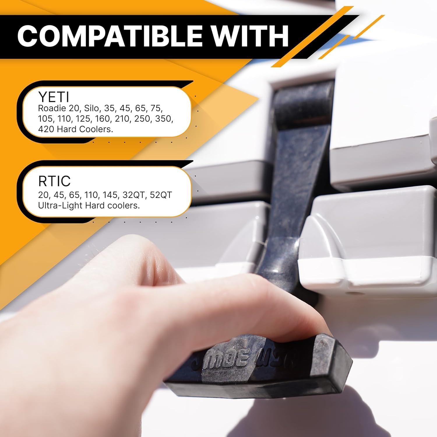 Pestillos Mejorados Jmoe USA para Neveras Yeti y RTIC - Paquete de 2