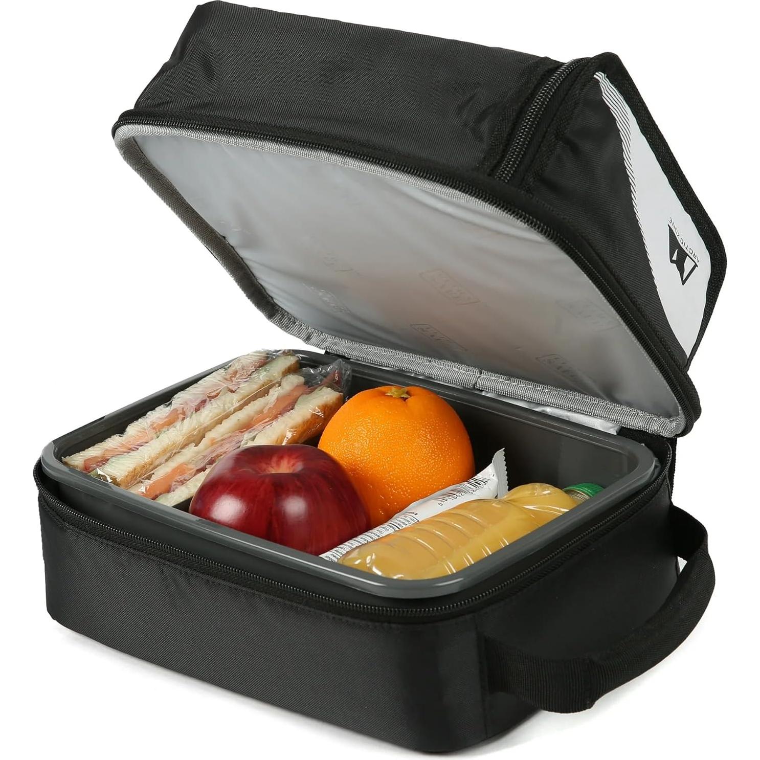 Caja de Almuerzo Expandible Arctic Zone 3.58kg Negro/Blanco