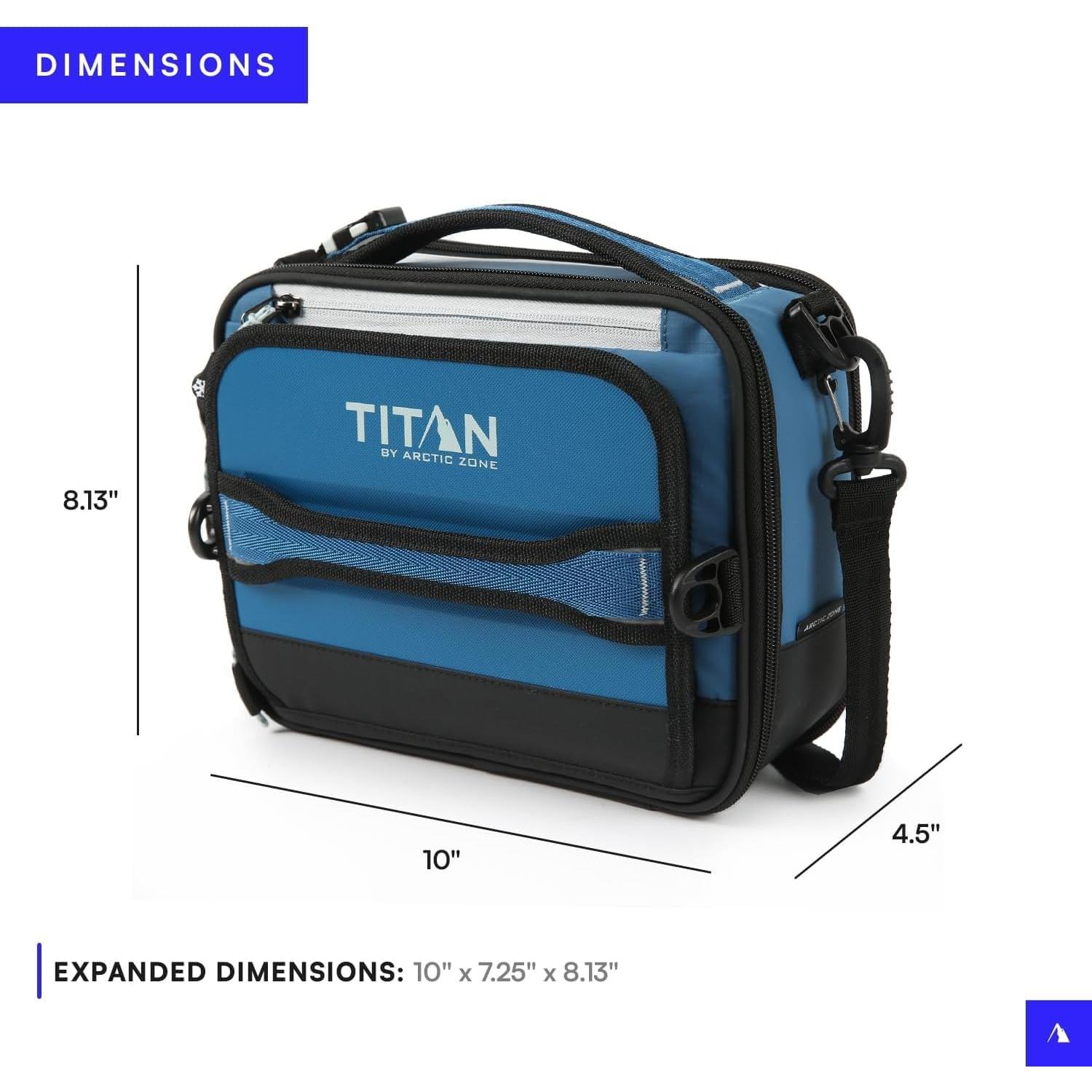 Bolsa de Almuerzo Expandible Arctic Zone Titan Gris y Azul