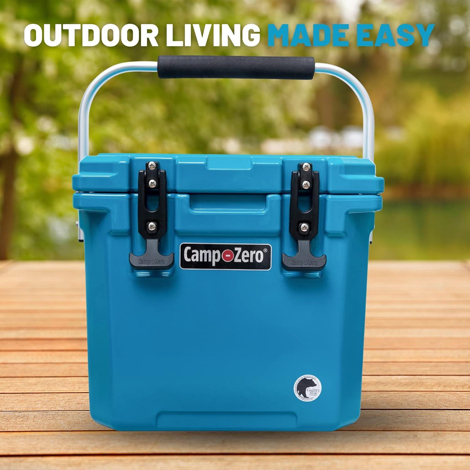 Enfriador Premium CAMP-ZERO 12L Turquesa con Portavasos