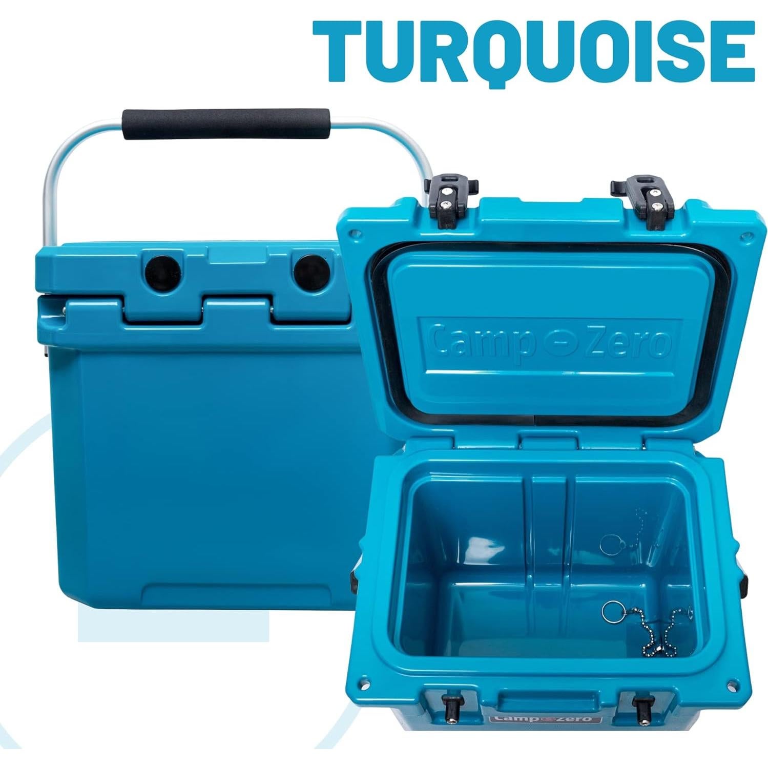 Enfriador Premium CAMP-ZERO 12L Turquesa con Portavasos