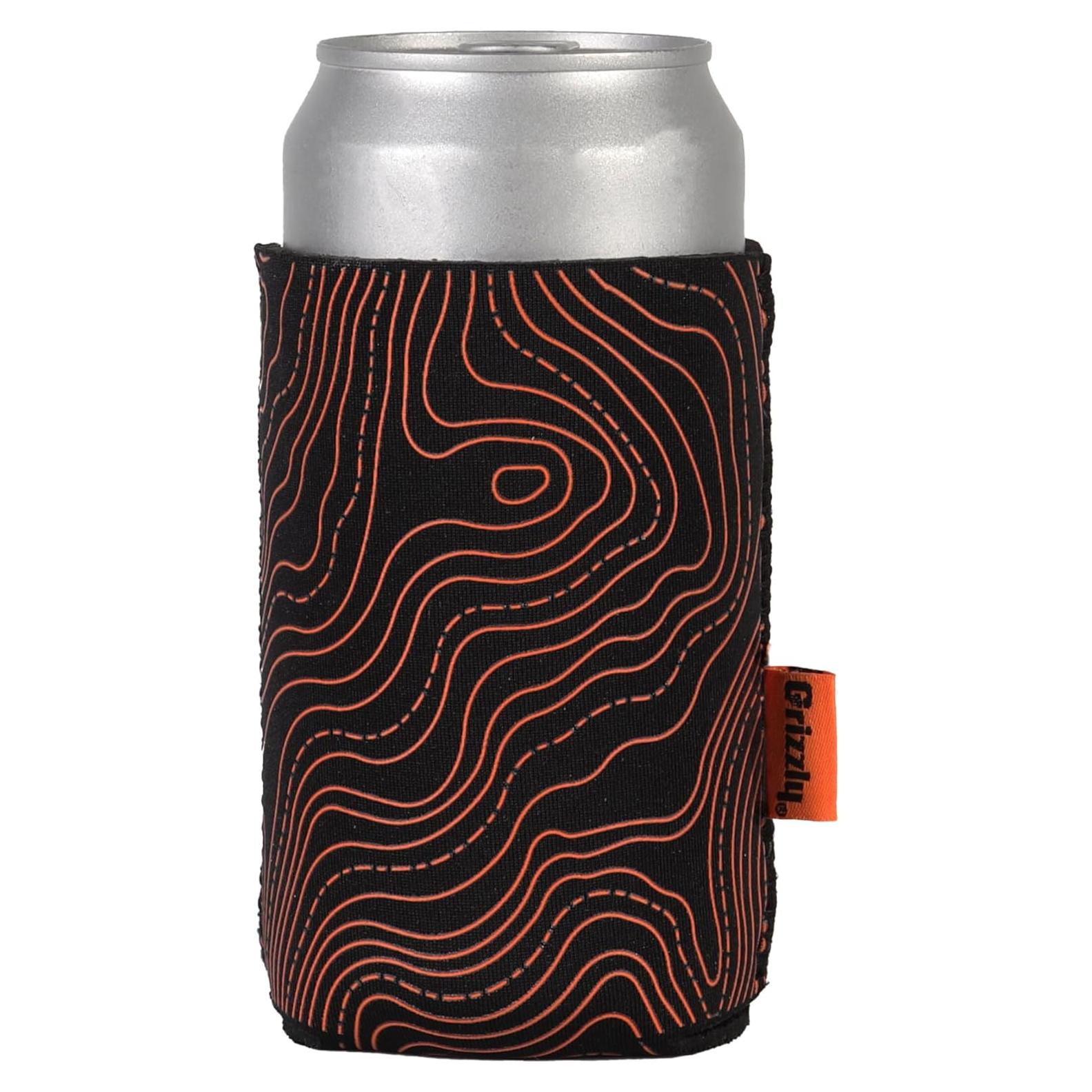 Enfriador de Bebidas Aislado Grizzly Coolers 355 ml Negro/Naranja