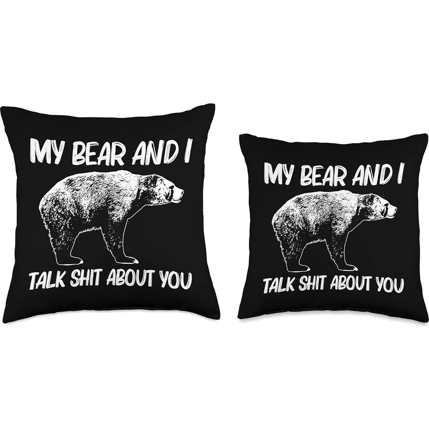 Cojín Cuadrado 45.72x45.72 cm Oso Grizzly Multicolor