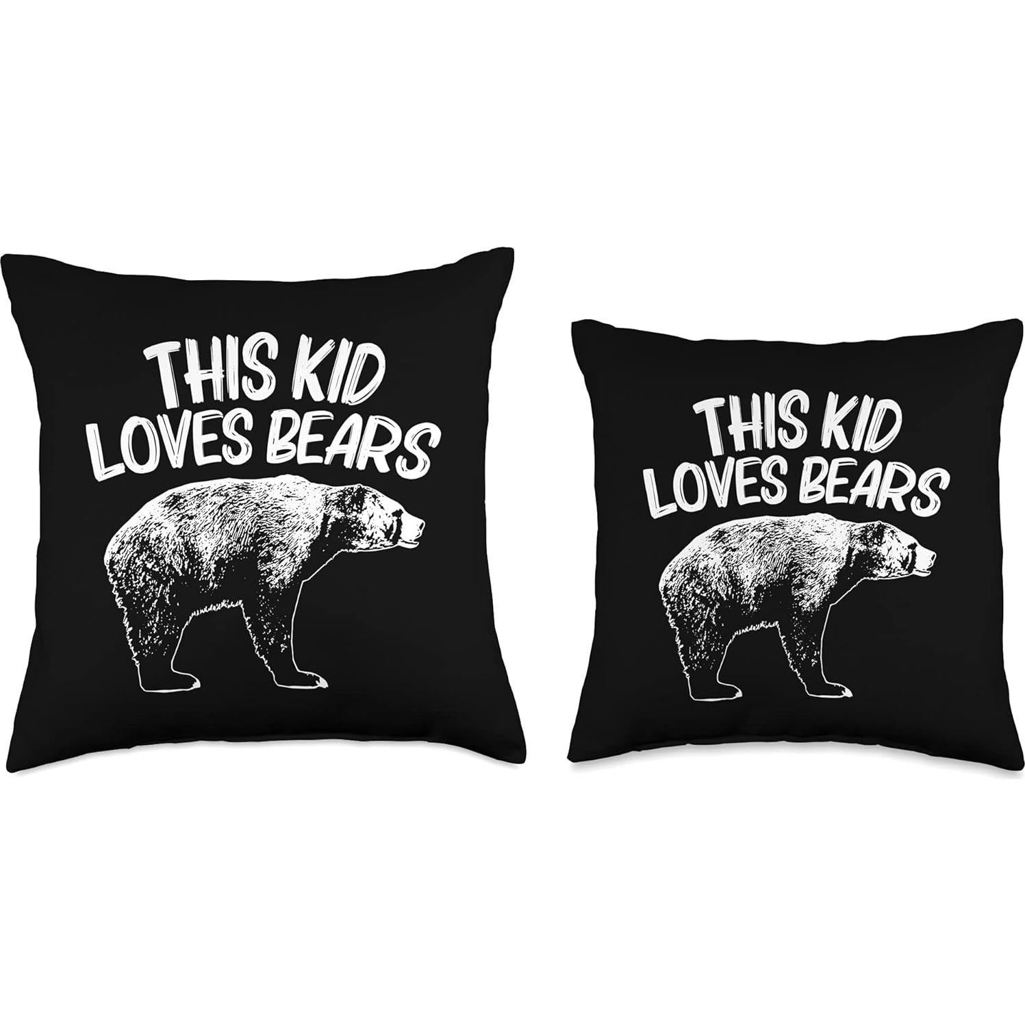 Cojín Cuadrado Oso Grizzly 40x40 cm Multicolor para Niños