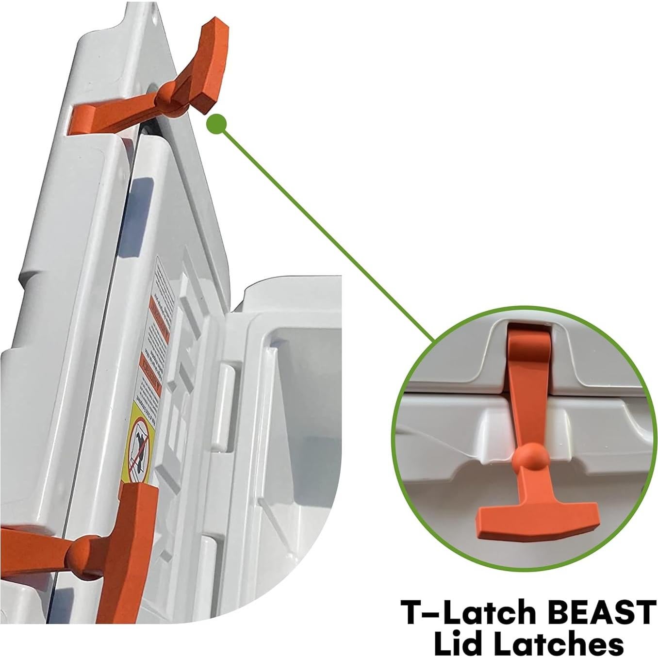 Pestillos de Enfriador Beast para Yeti y RTIC - Caucho Negro Duradero