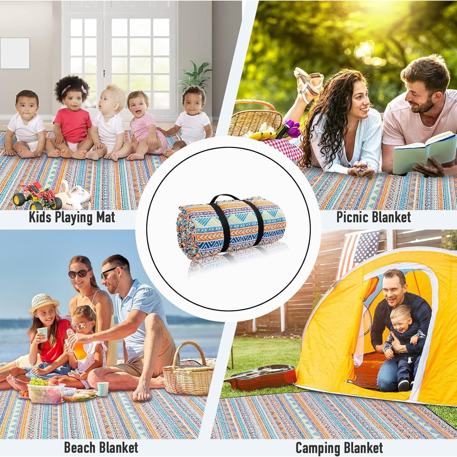 Manta de Picnic Extra Grande PY SUPER MODE 210x200 cm Impermeable