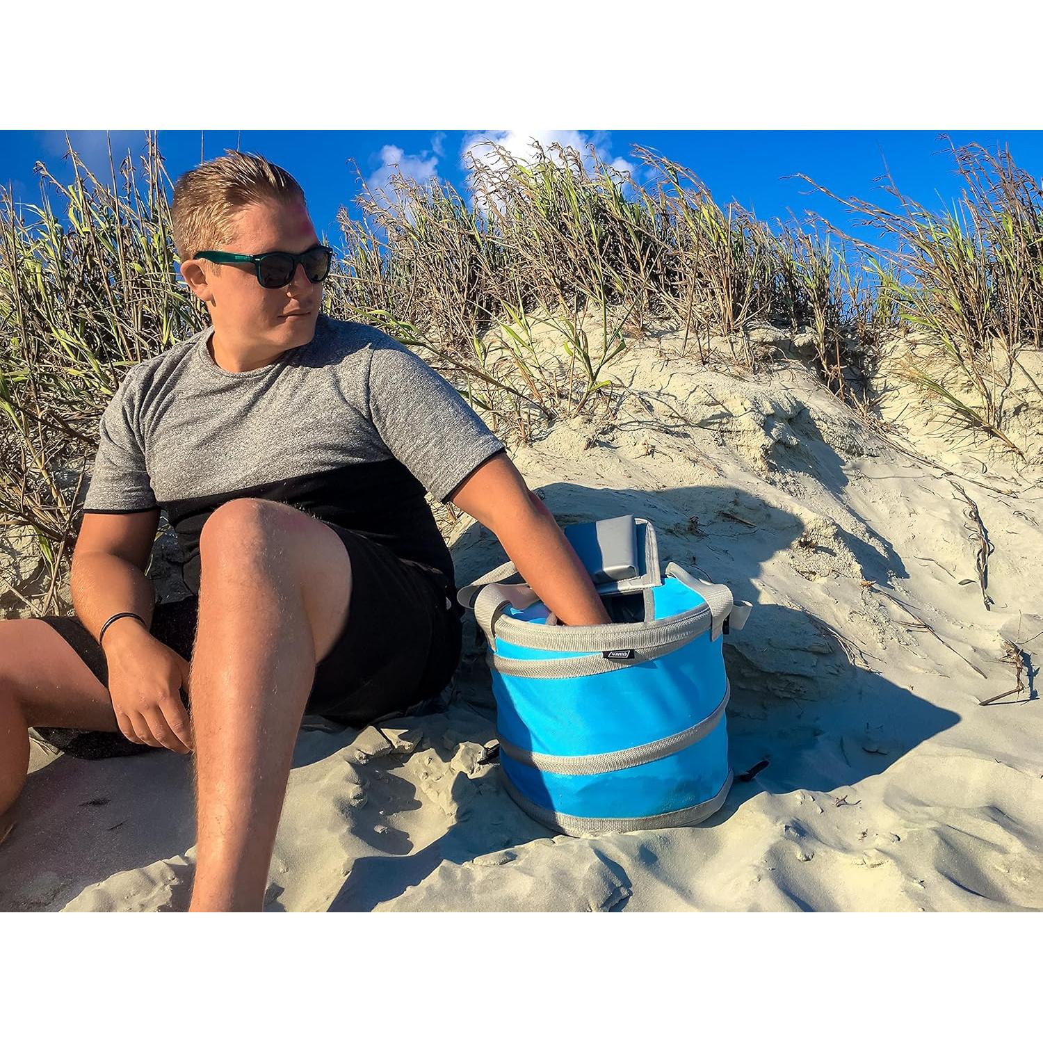 Enfriador Plegable Camco 21L Aislado Impermeable Azul 51995