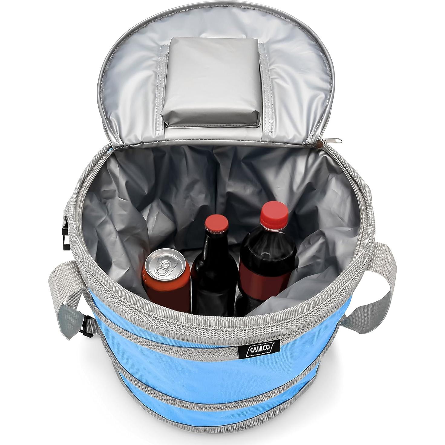 Enfriador Plegable Camco 21L Aislado Impermeable Azul 51995