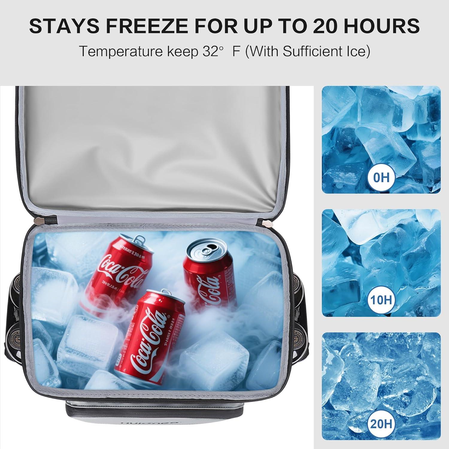 Mochila Cooler Aislada Hulongo 30.28L Impermeable 52 Latas