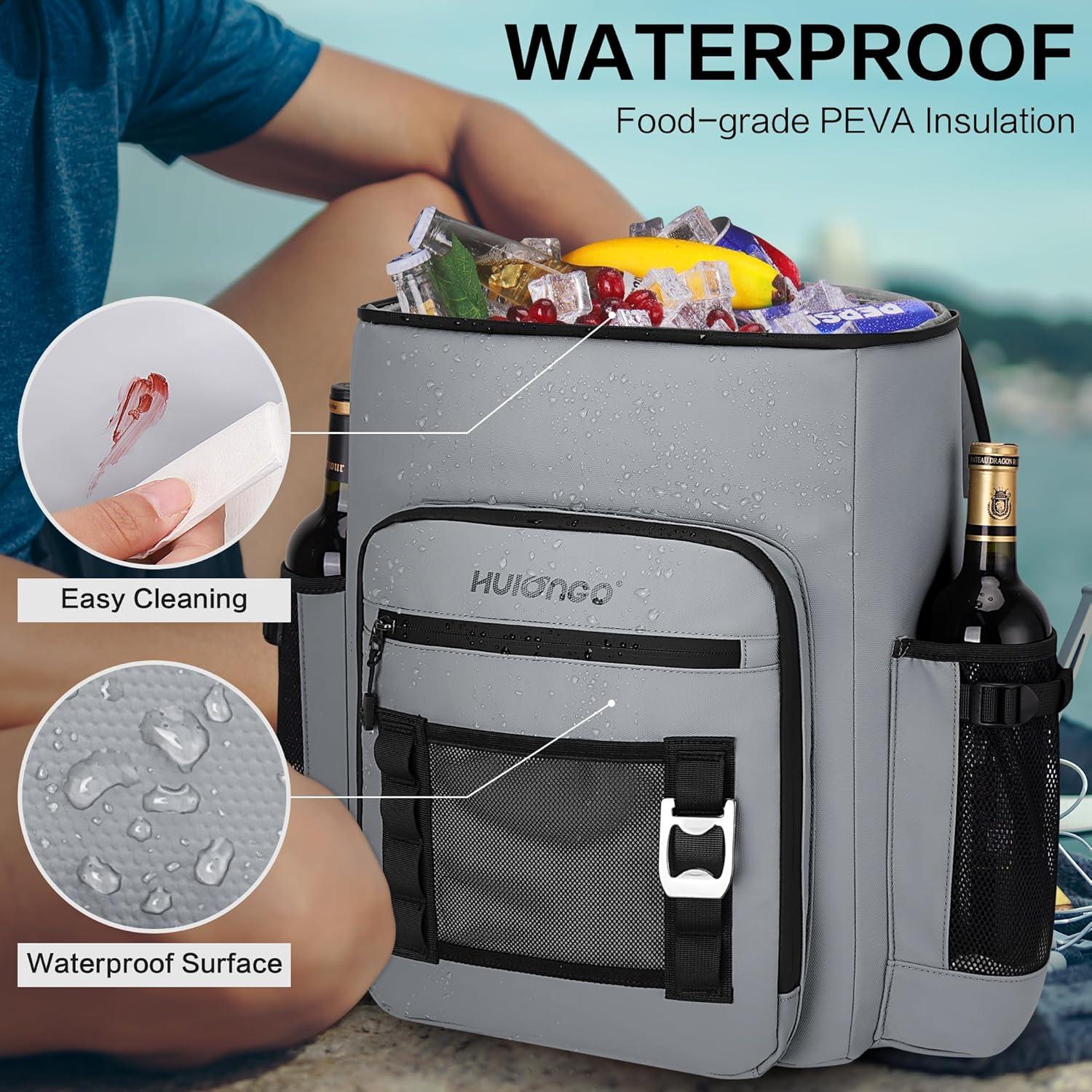 Mochila Cooler Aislada Hulongo 30.28L Impermeable 52 Latas