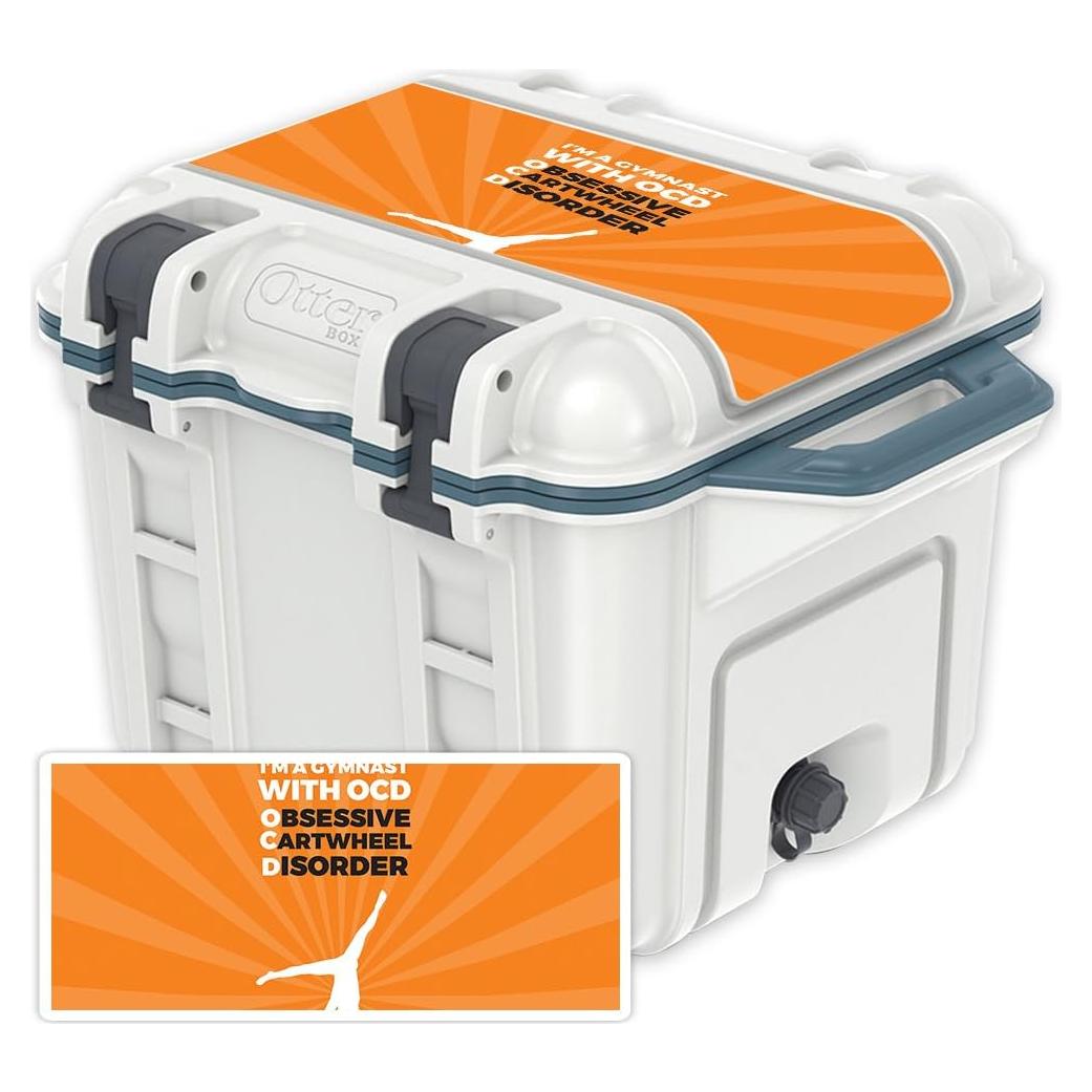 Piel de Vinilo MightySkins para Tapa Enfriador OtterBox 25qt - Gimnasta OCD