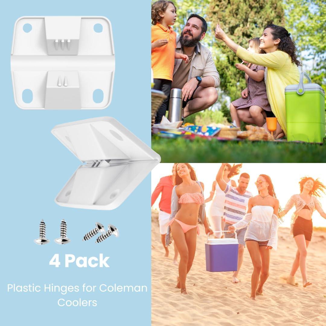 Kit de Reemplazo para Nevera Coleman - 2 Tapones y 4 Bisagras