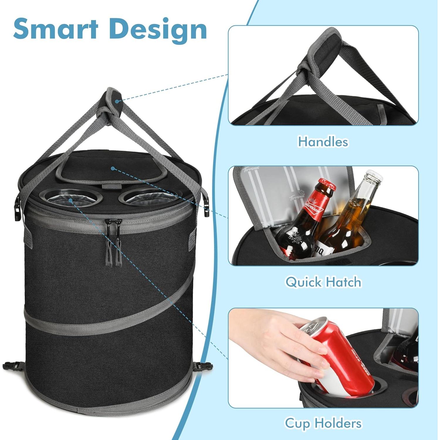 Bolsa Térmica Plegable Tirrinia 39 Latas Aislada con Soporte