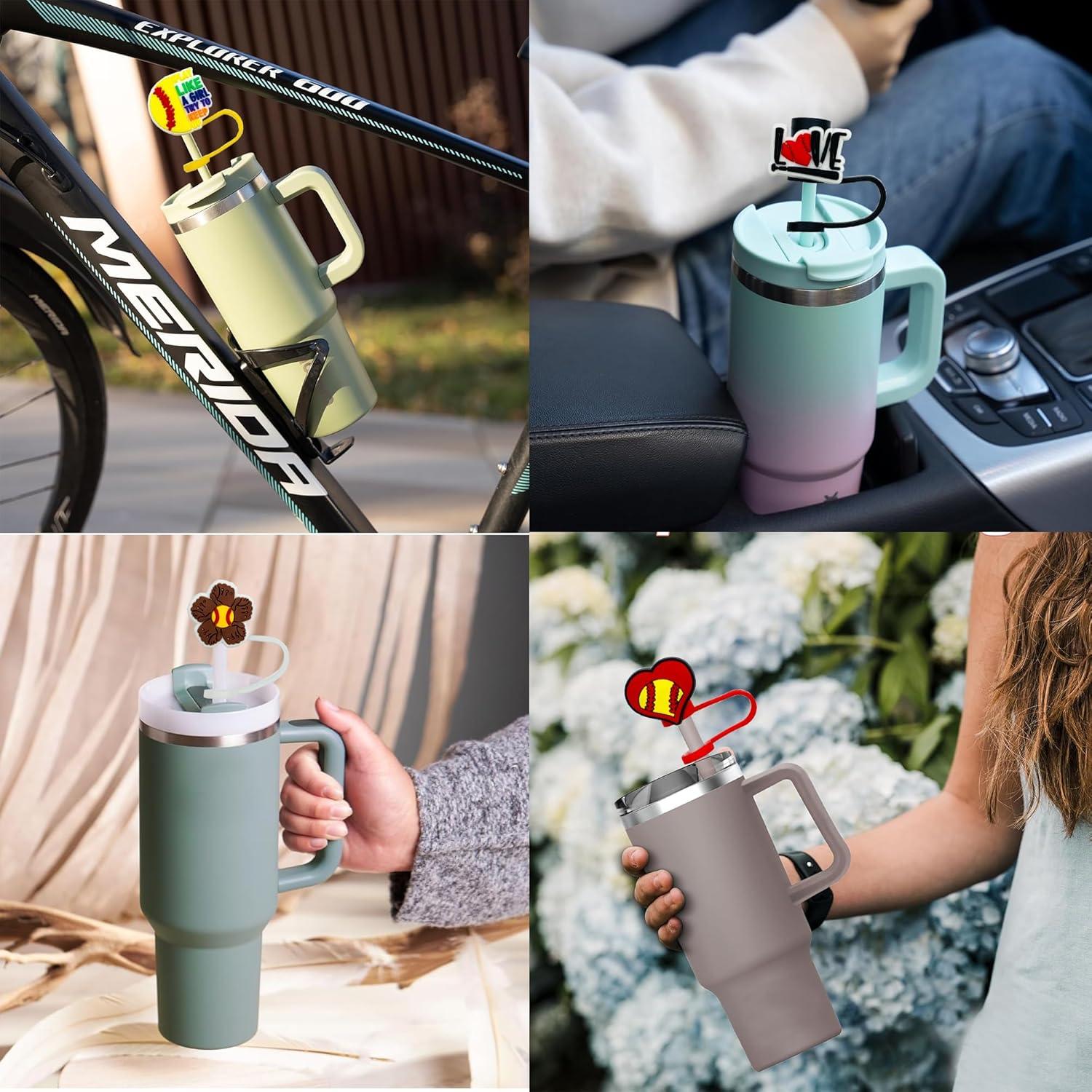 10 Tapas de Silicona Reutilizables Kinearcharms para Pajitas 10mm