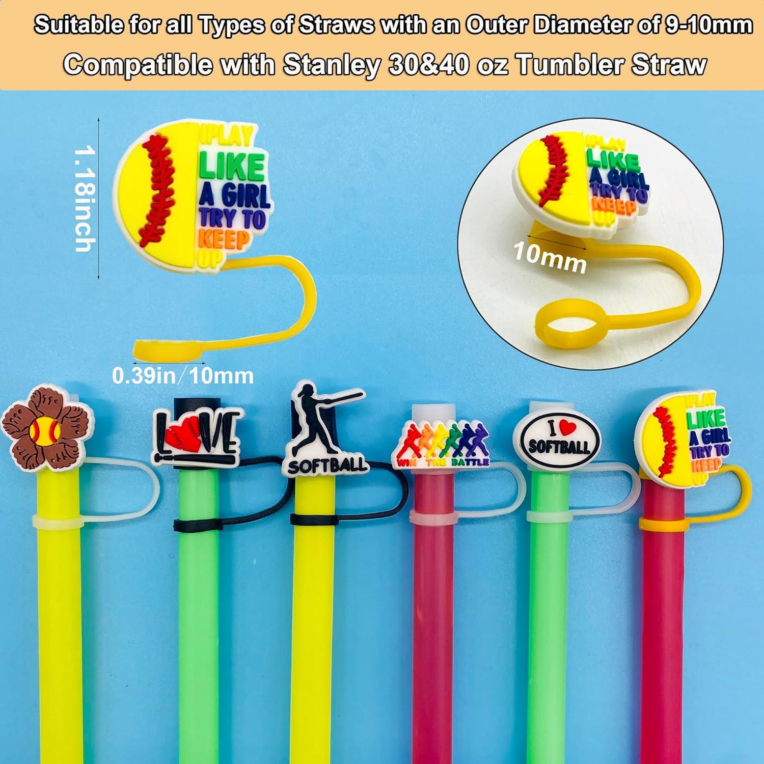 10 Tapas de Silicona Reutilizables Kinearcharms para Pajitas 10mm