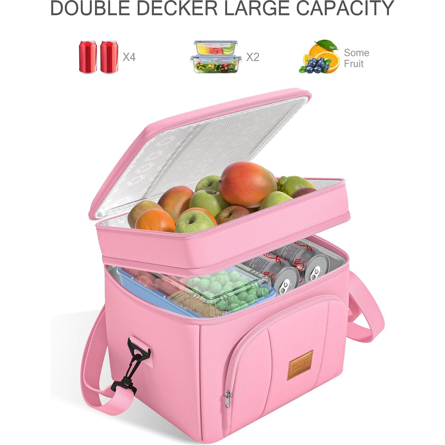 Bolsa Térmica Rnivvi 12L Rosa Doble Nivel a Prueba de Fugas