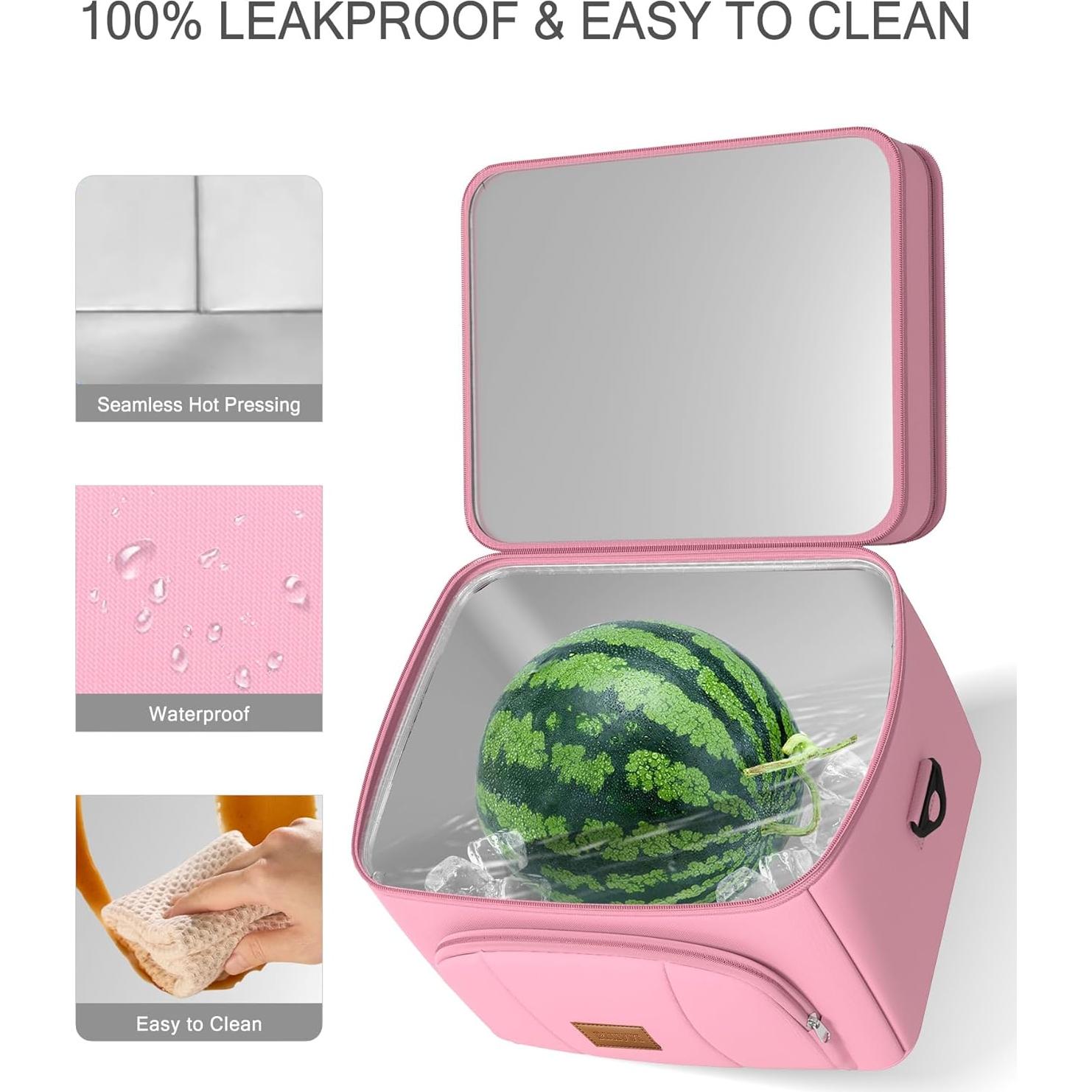 Bolsa Térmica Rnivvi 12L Rosa Doble Nivel a Prueba de Fugas