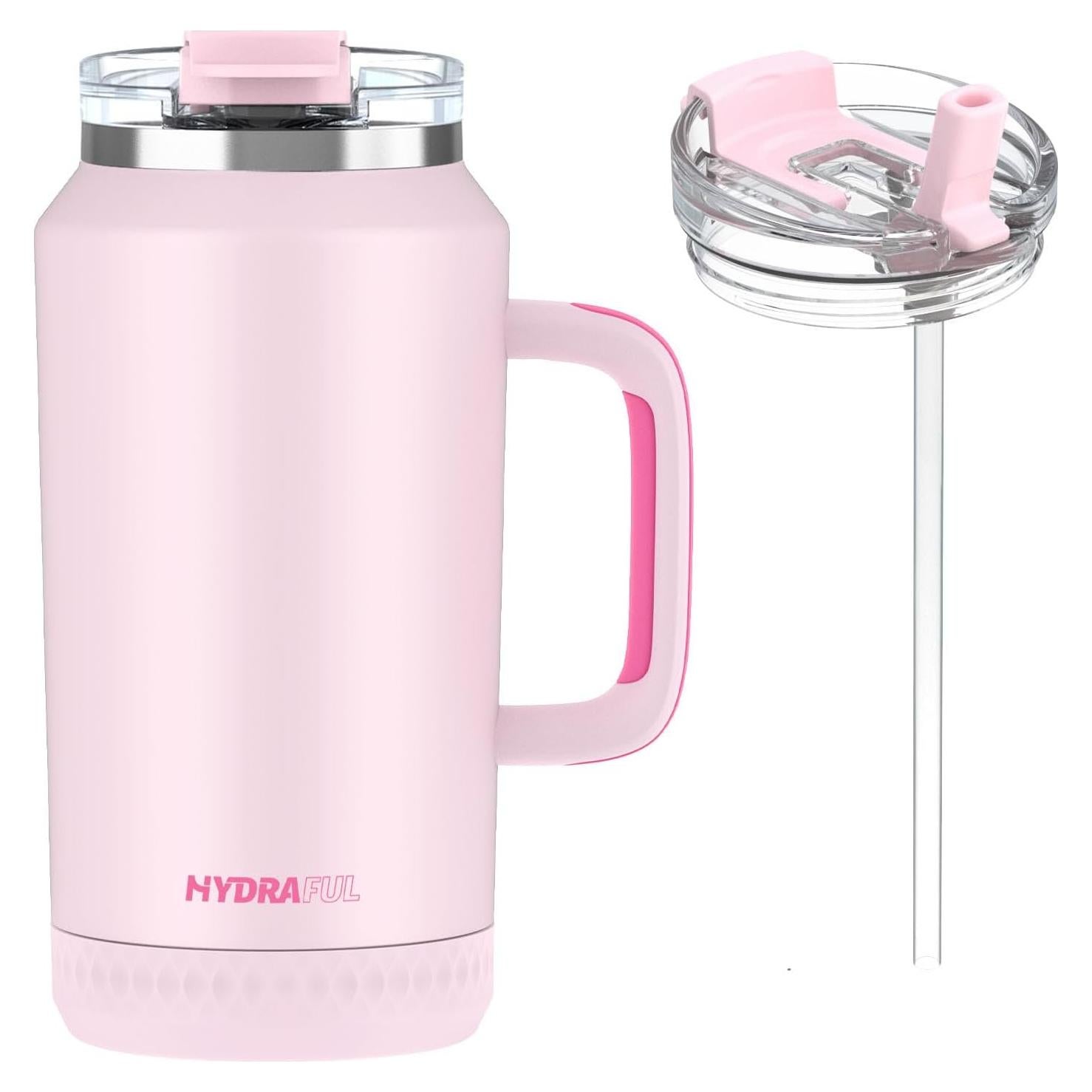 Taza aislada Hydraful 64 oz acero inoxidable rosa nude
