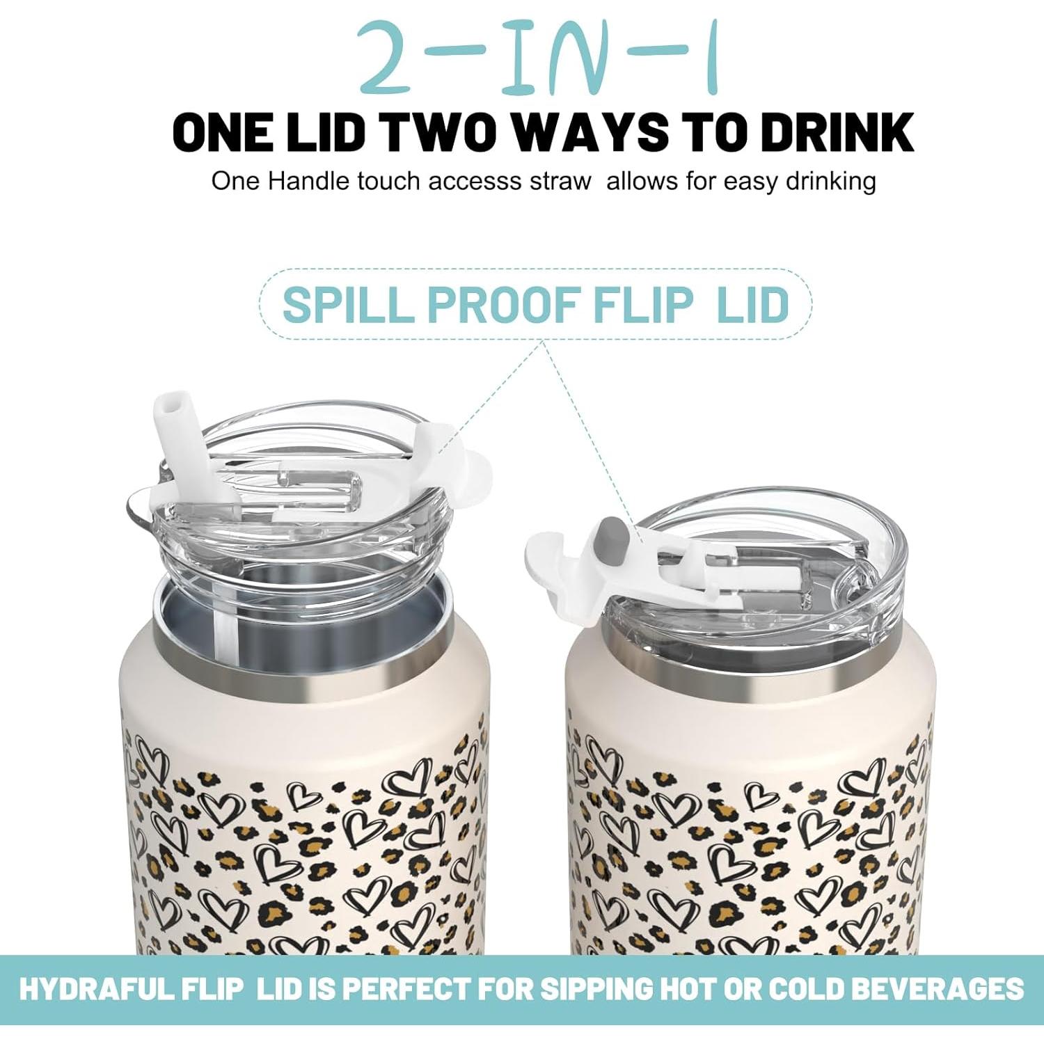 Taza aislada Hydraful 64 oz acero inoxidable rosa nude