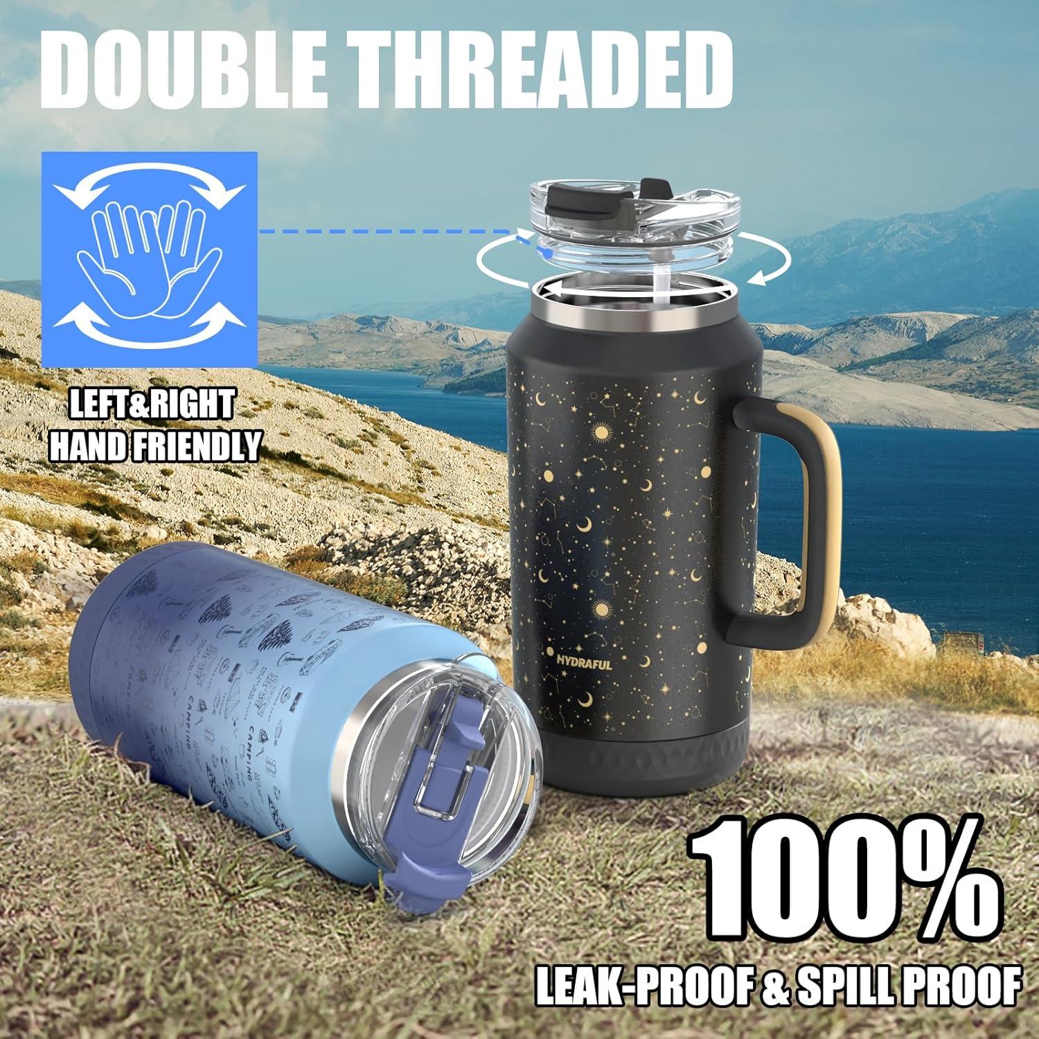 Taza aislada Hydraful 64 oz acero inoxidable rosa nude