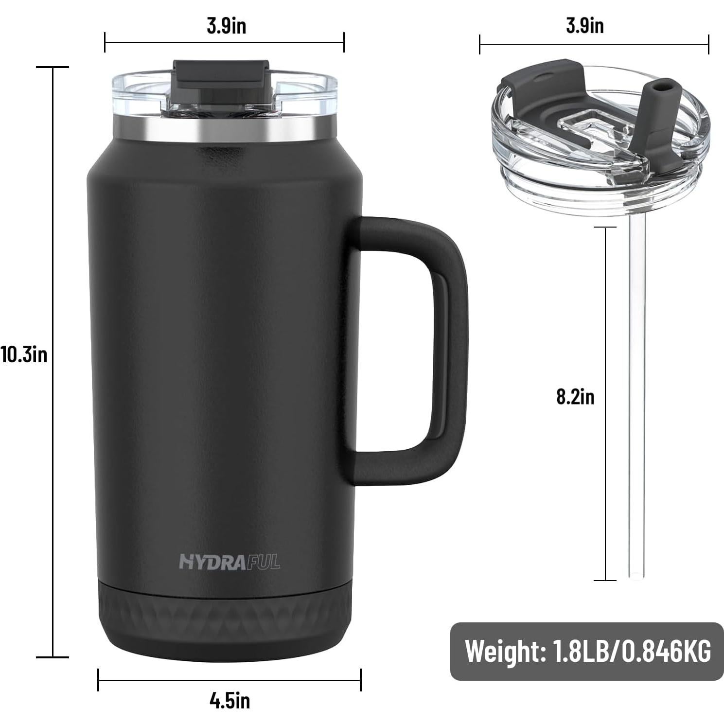 Taza aislada Hydraful 64 oz acero inoxidable rosa nude