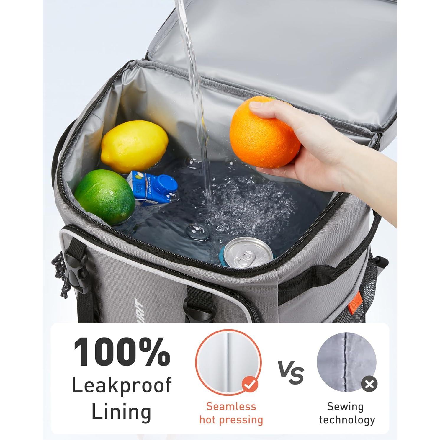 Mochila Enfriadora Rodante TOURIT 30L Doble Nivel Gris