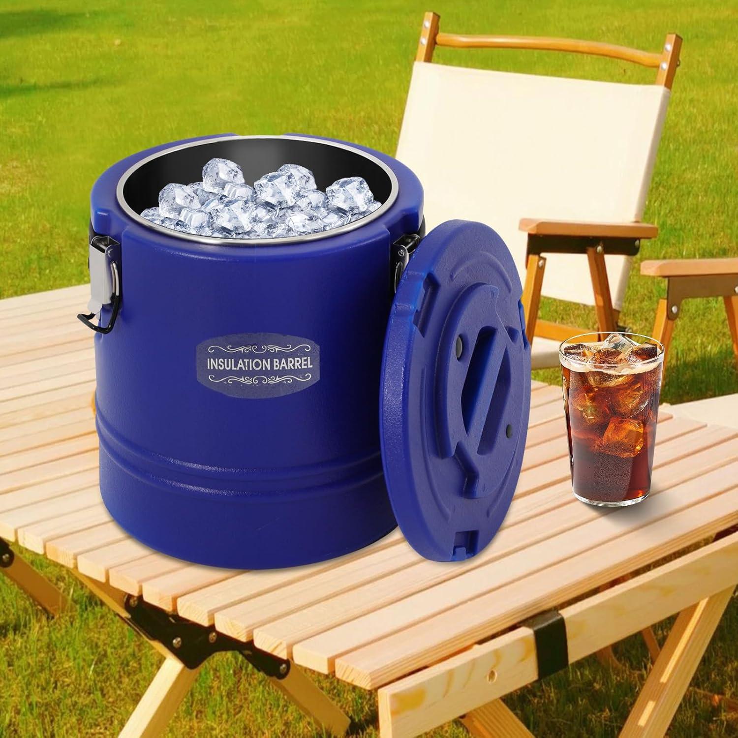 Enfriador de Bebidas Aislado Bokknppo 40L Azul para Camping