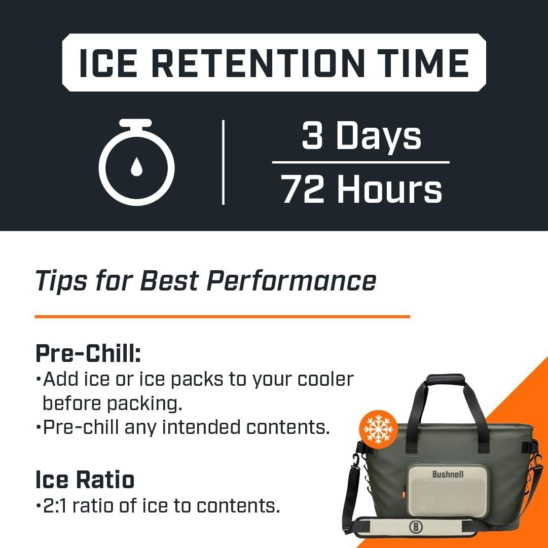 Nevera Portátil Aislada Bushnell Cooler Suave 30 Latas Verde