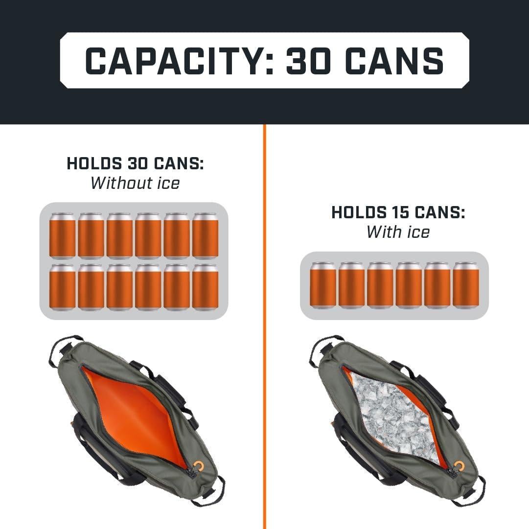 Nevera Portátil Aislada Bushnell Cooler Suave 30 Latas Verde