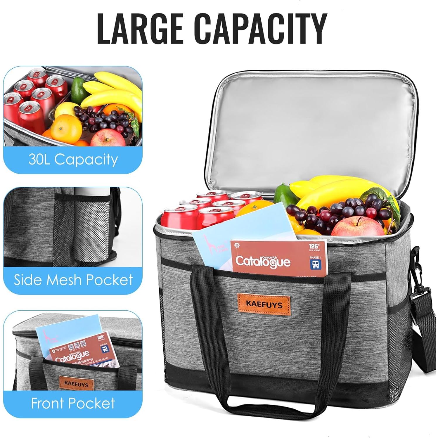 Bolsa Térmica Aislada KAEFUYS 30L Impermeable para Picnic