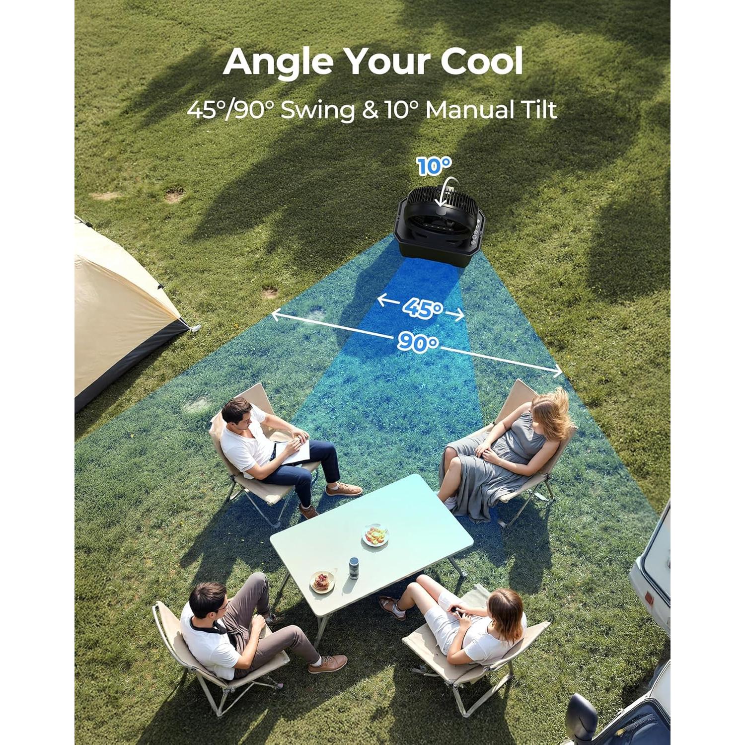 Ventilador de Nebulización Koonie 10" para Camping 11L 20000mAh