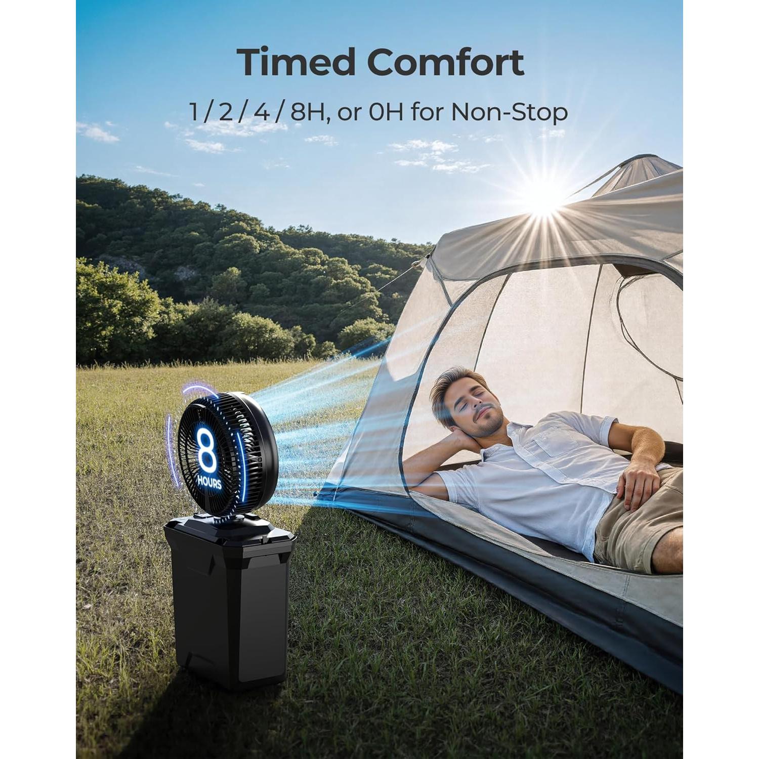 Ventilador de Nebulización Koonie 10" para Camping 11L 20000mAh