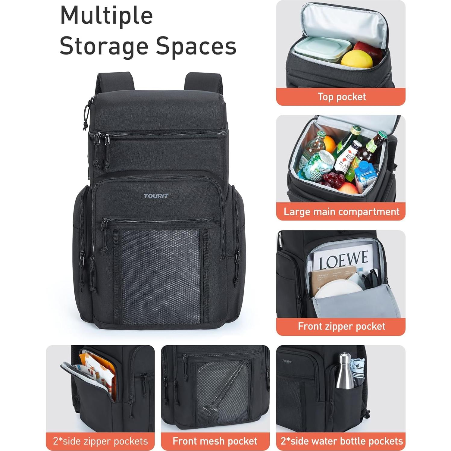 Mochila Térmica Impermeable TOURIT 30L para Camping y Playa