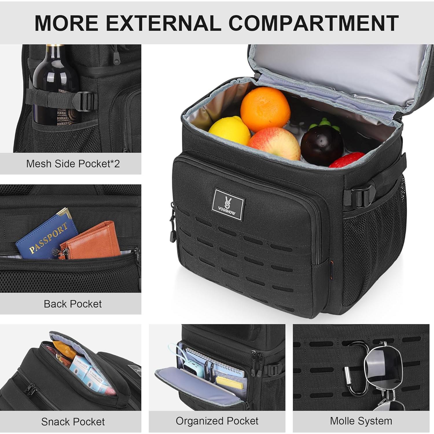 Mochila Cooler Aislada VS VOGSHOW 25L Doble Nivel Impermeable