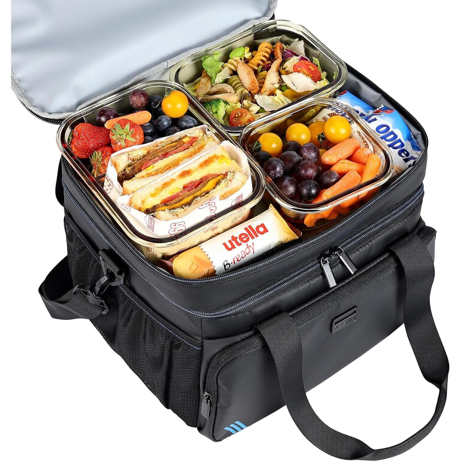 Bolsa Térmica Aislada ZEEMO 19L Impermeable Plegable Negro