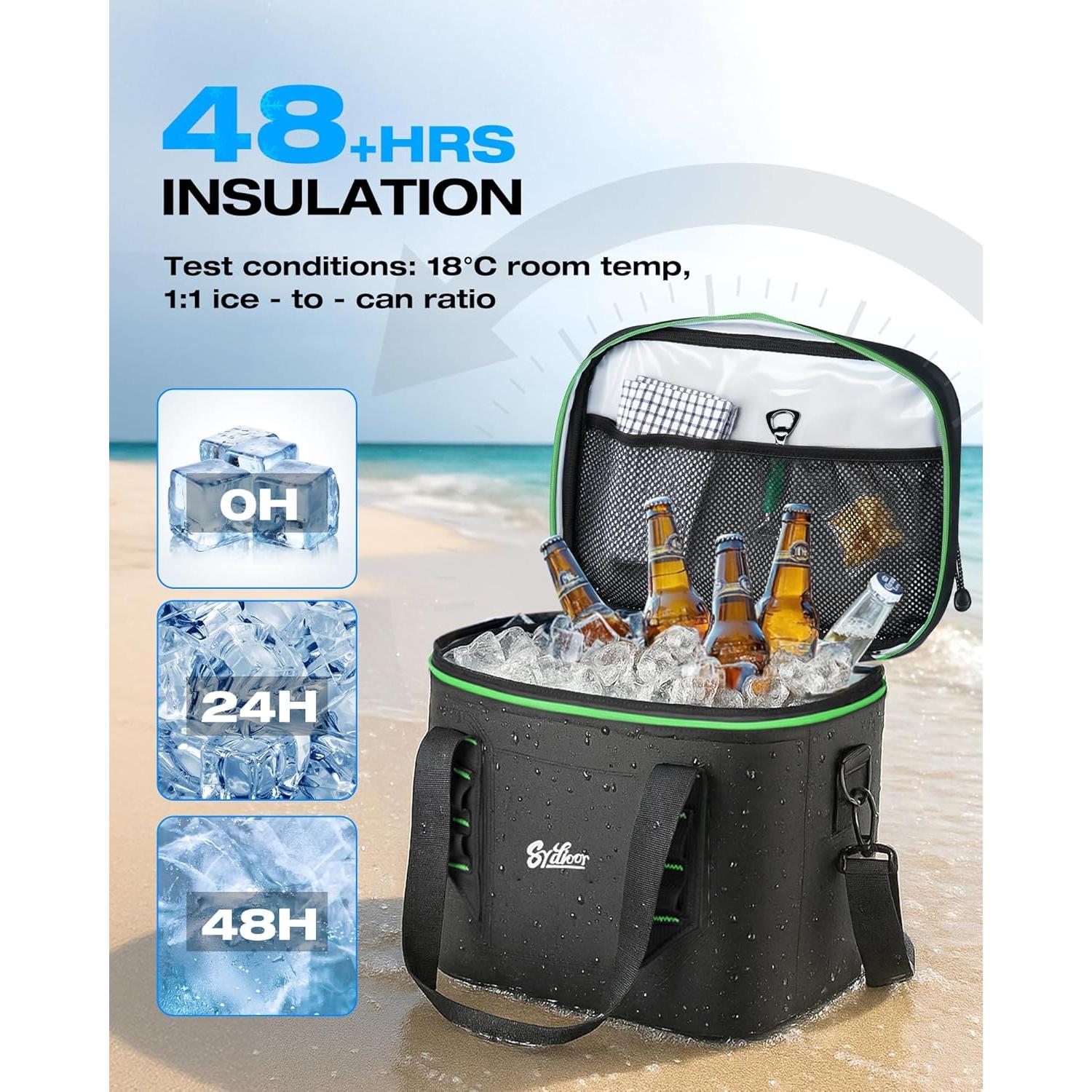 Enfriador Portátil Aislado Sydioor 22L con Ruedas y Mango